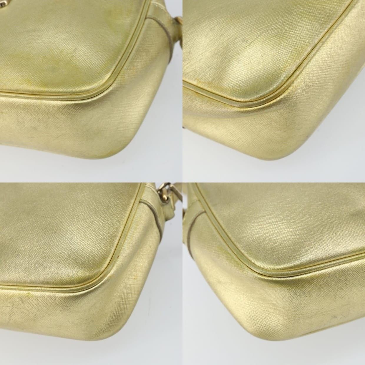 Versace Versace Leather Medusa Shoulder Bag Gold Size ONE SIZE - 14 Thumbnail