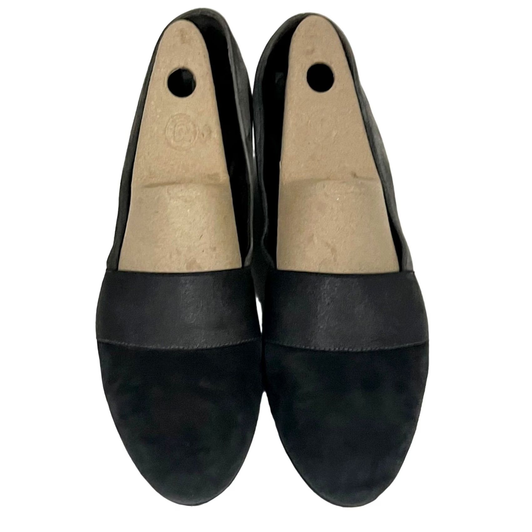 Aquatalia Aquatalia Loafers Wedge Heels Black Gray Suede Leather Slip On Women's 10 Size US 10 / IT 40 - 4 Thumbnail
