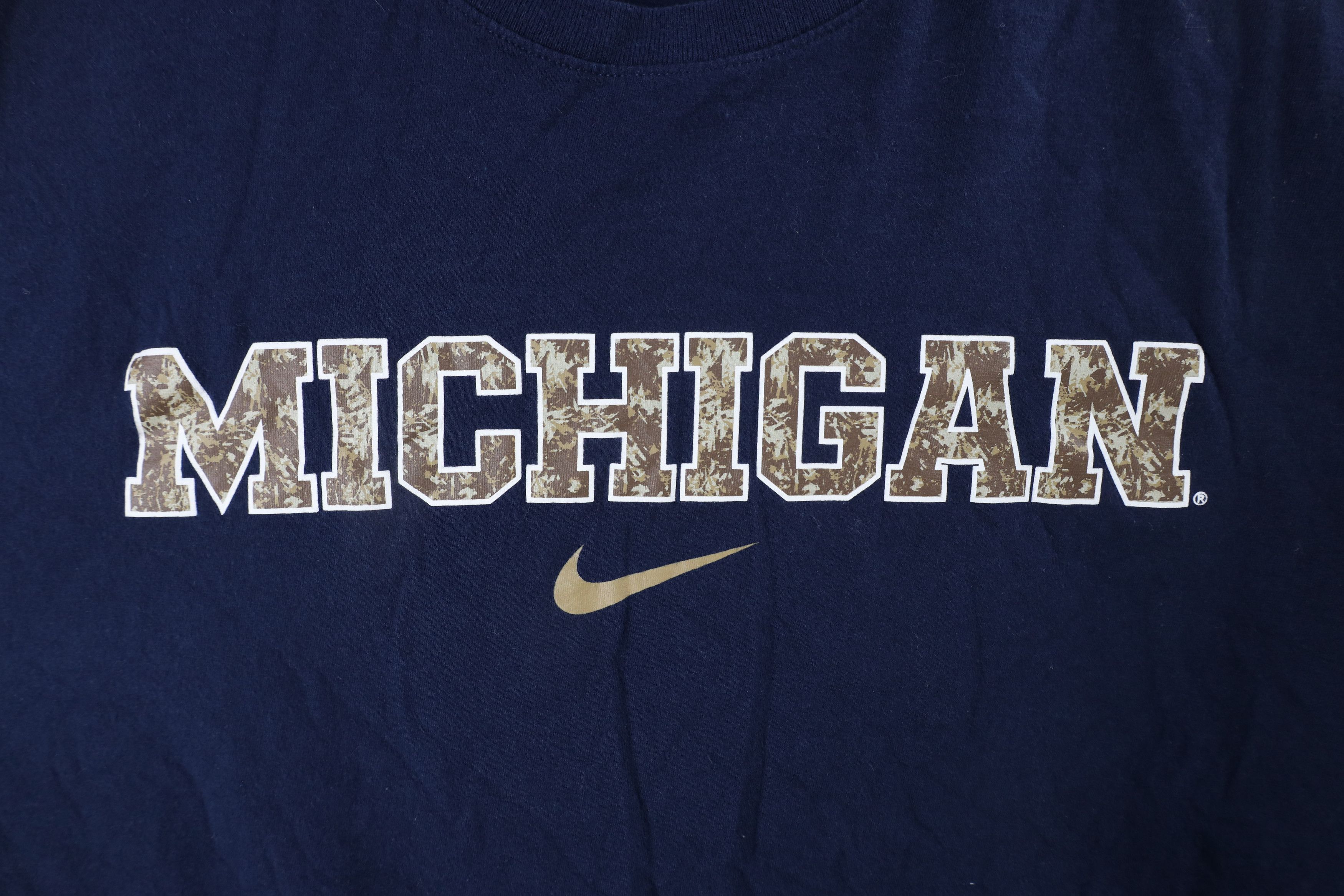 Nike × Vintage Nike Swoosh University of Michigan Long Sleeve T-Shirt Size US XXL / EU 58 / 5 - 4 Thumbnail