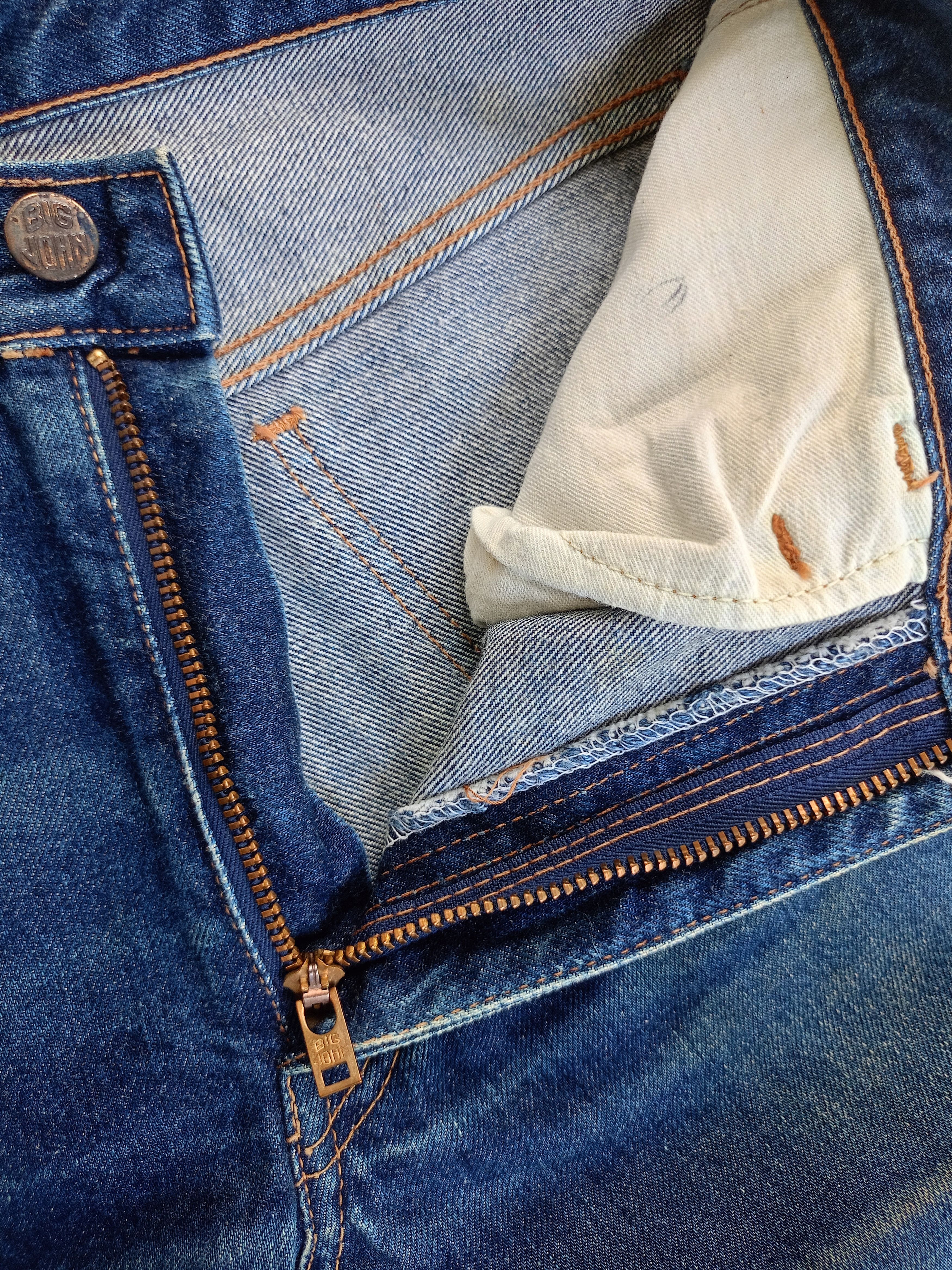 Big John × Vintage BIG JOHN Distressed Vintage Streetwear Denim Size US 30 / EU 46 - 13 Thumbnail