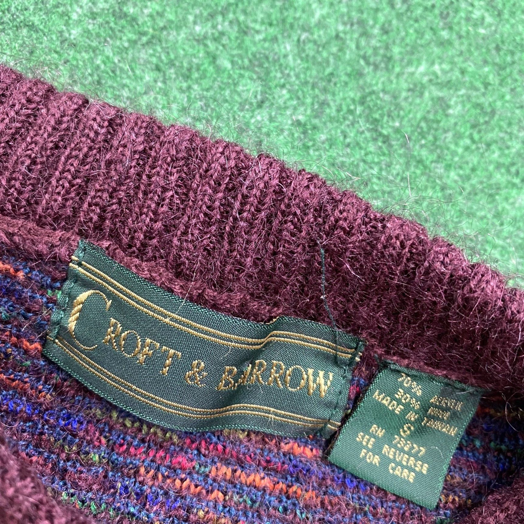 Vintage VINTAGE Striped Wool Sweater Mens S Red Knit Abstract 3D Zig Zag Sweatshirt Size US S / EU 44-46 / 1 - 3 Thumbnail