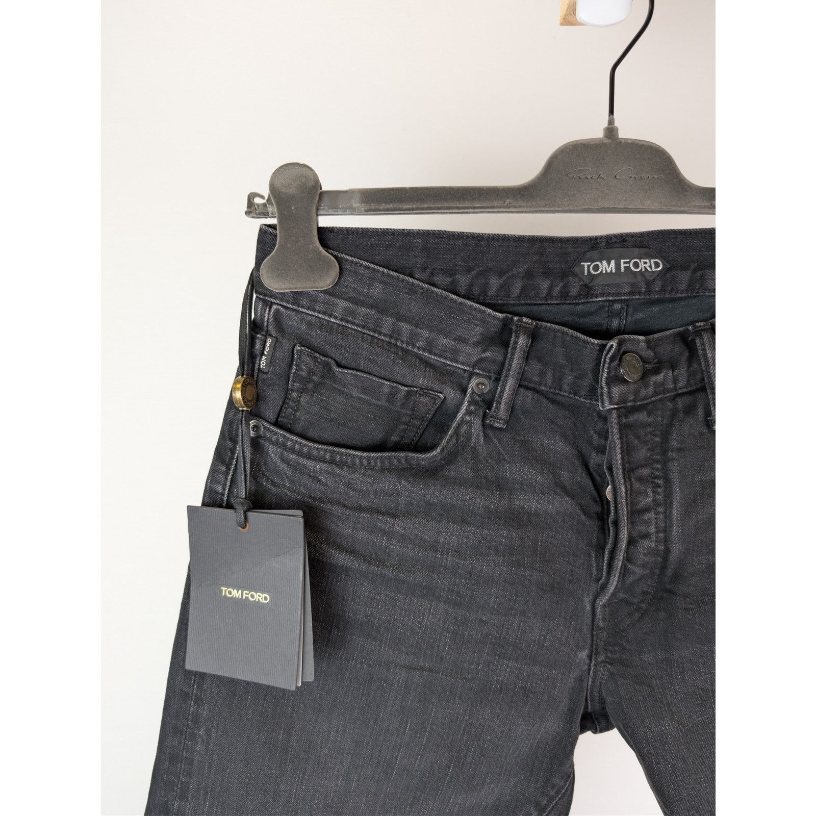 Tom Ford o1rshd1 Q:2 / Slim-Fit Denim Jeans in Black Size US 32 / EU 48 - 6 Thumbnail