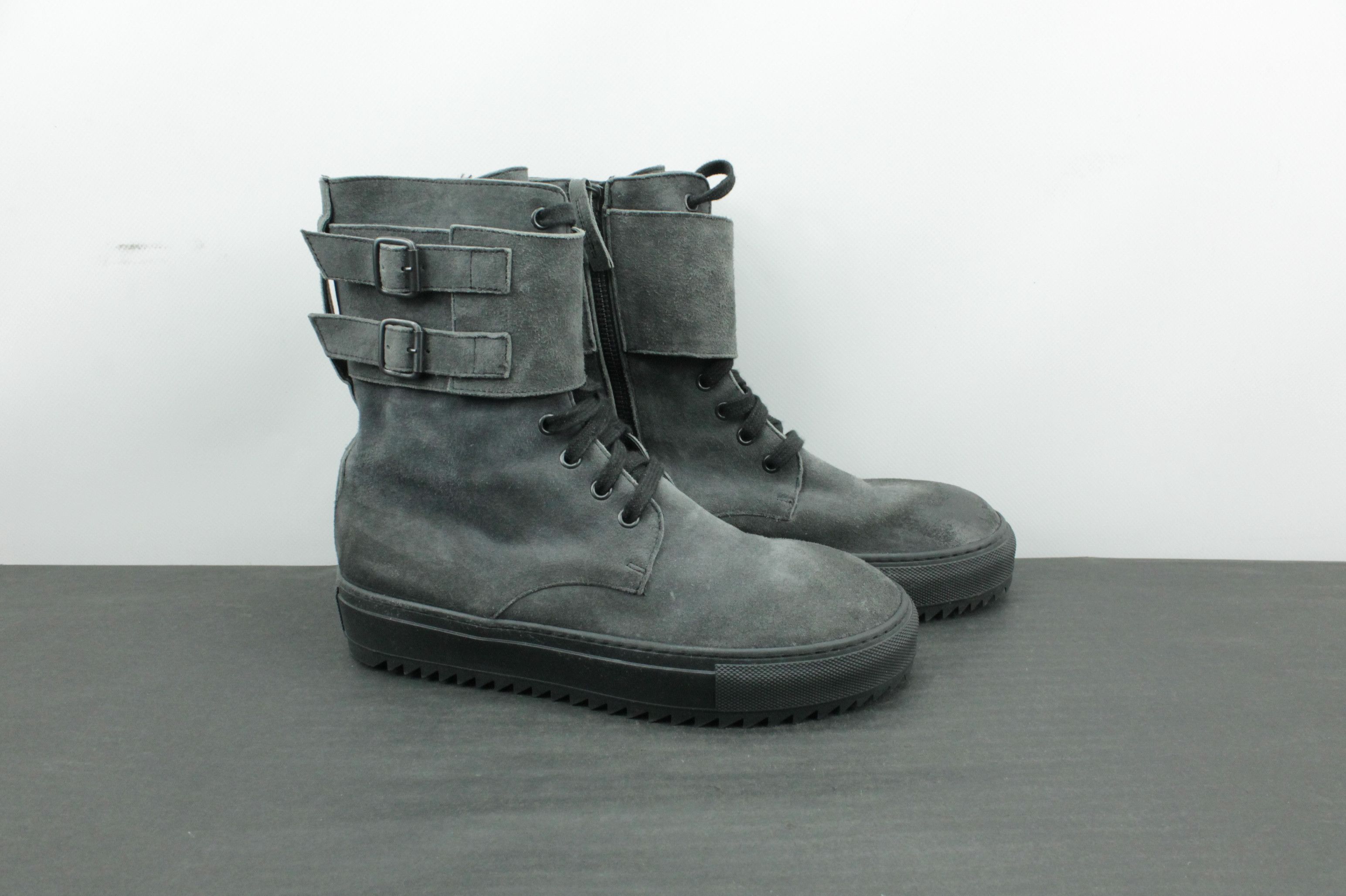 Rundholz Rundholz Black Label Gray Suede High Top Shoes Women's Size US 7 / IT 37 - 1 Thumbnail