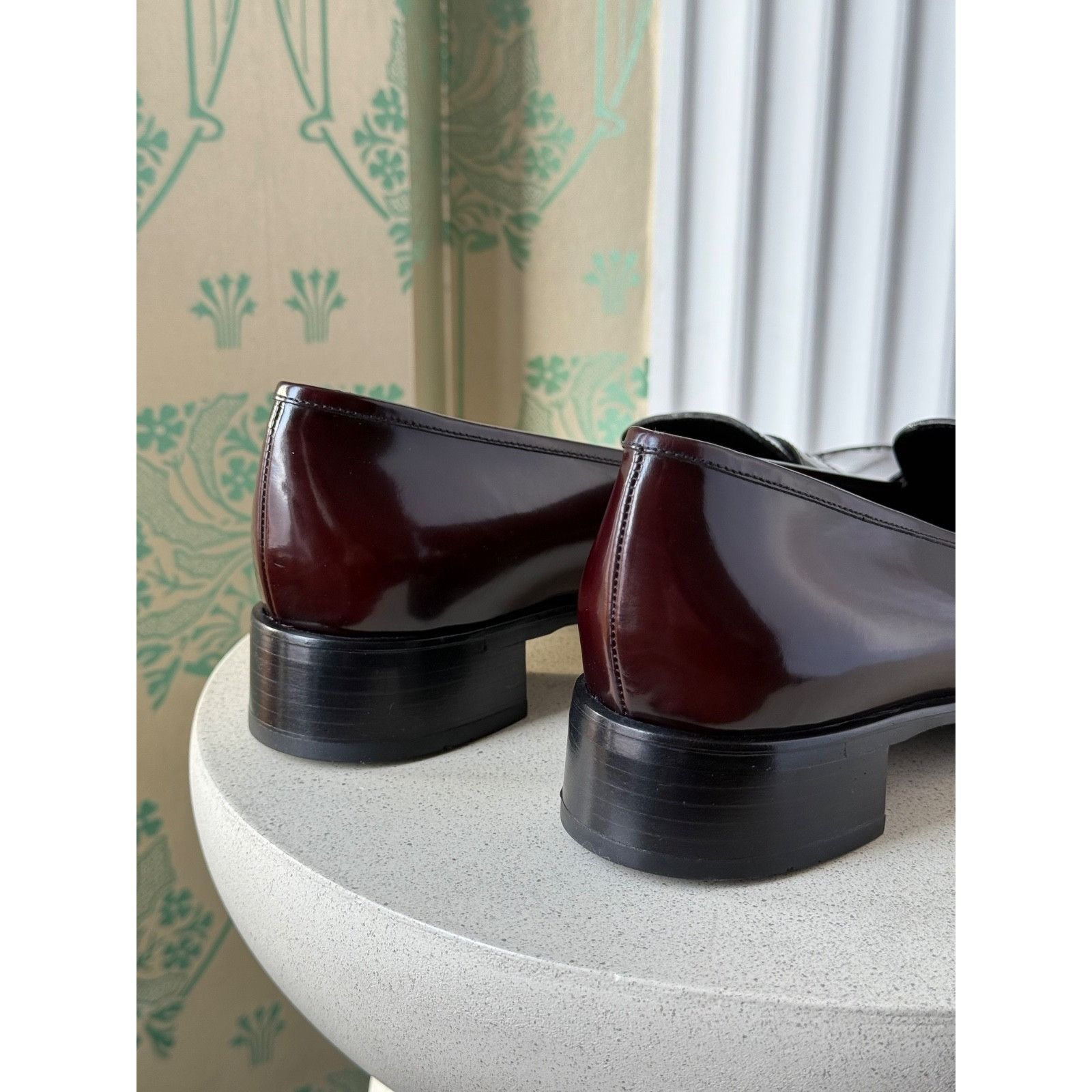 Prada NEW Prada Brushed Leather Cherry Red Womens Loafers Shoes Size US 11 / IT 41 - 7 Thumbnail