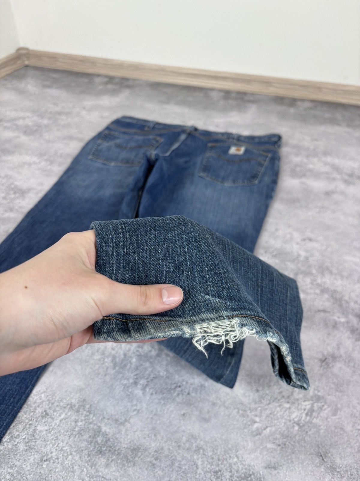 Carhartt Vintage Carhartt Faded Blue Boot Cut Flared Denim Jeans Size US 36 / EU 52 - 4 Thumbnail