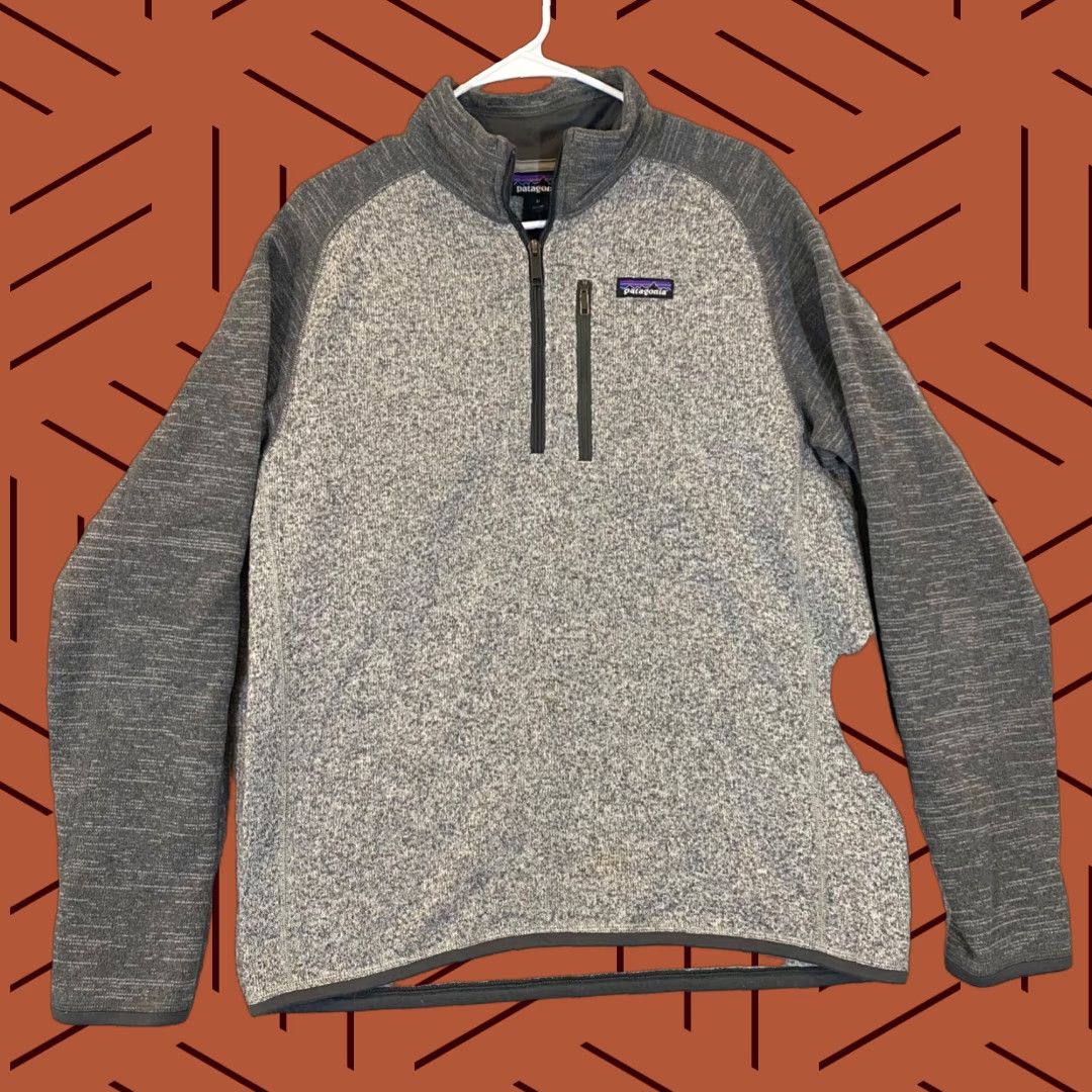Patagonia Patagonia Better Sweater Mens M Heather Gray Quarter Zip Pullover Golf Hiking Walking All Seasons 1/4 Zip Logo Embroidered Gray Regular Mens Size US M / EU 48-50 / 2 - 1 Thumbnail