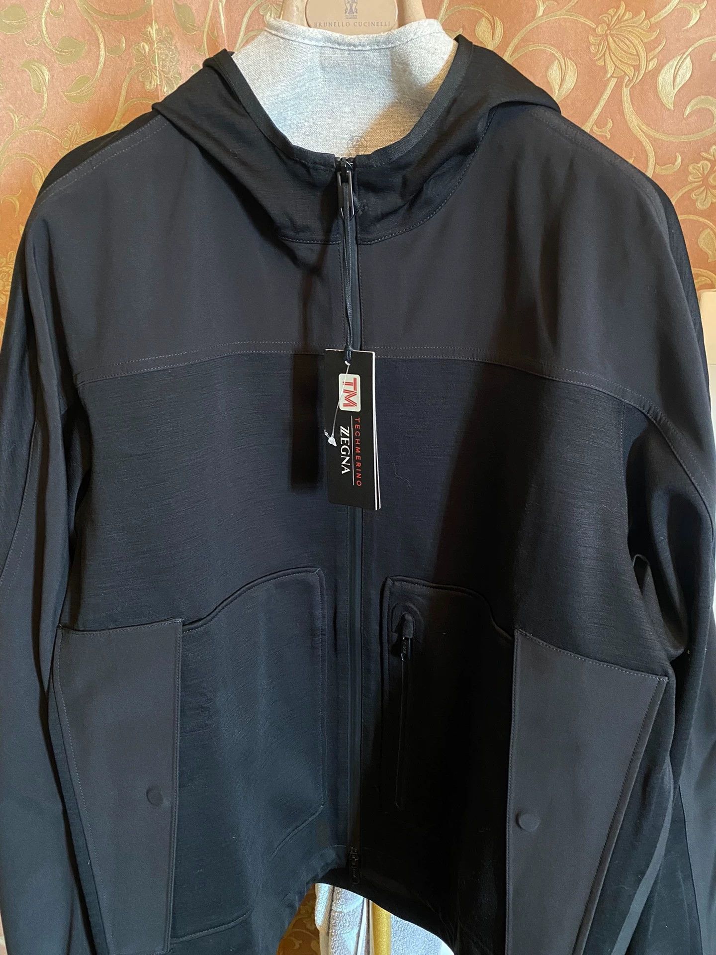 Ermenegildo Zegna ZEGNA New 100% Merino Wool Waterproof Jacket L Size US L / EU 52-54 / 3 - 2 Thumbnail