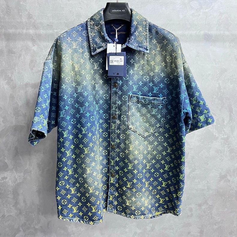 Louis Vuitton Louis Vuitton Blue Letter Logo Jacquard Single Breasted De Size US XL / EU 56 / 4 - 1 Thumbnail
