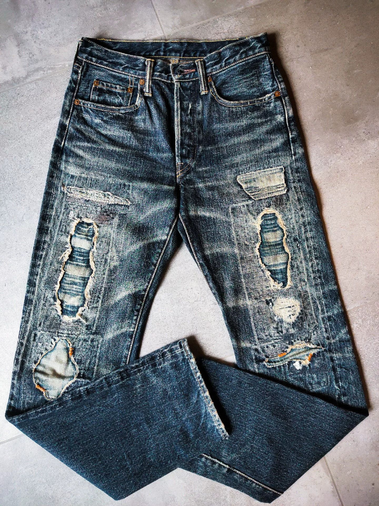 Kapital Kapital Vintage Washed Blue Jeans Size US 39 - 1 Thumbnail