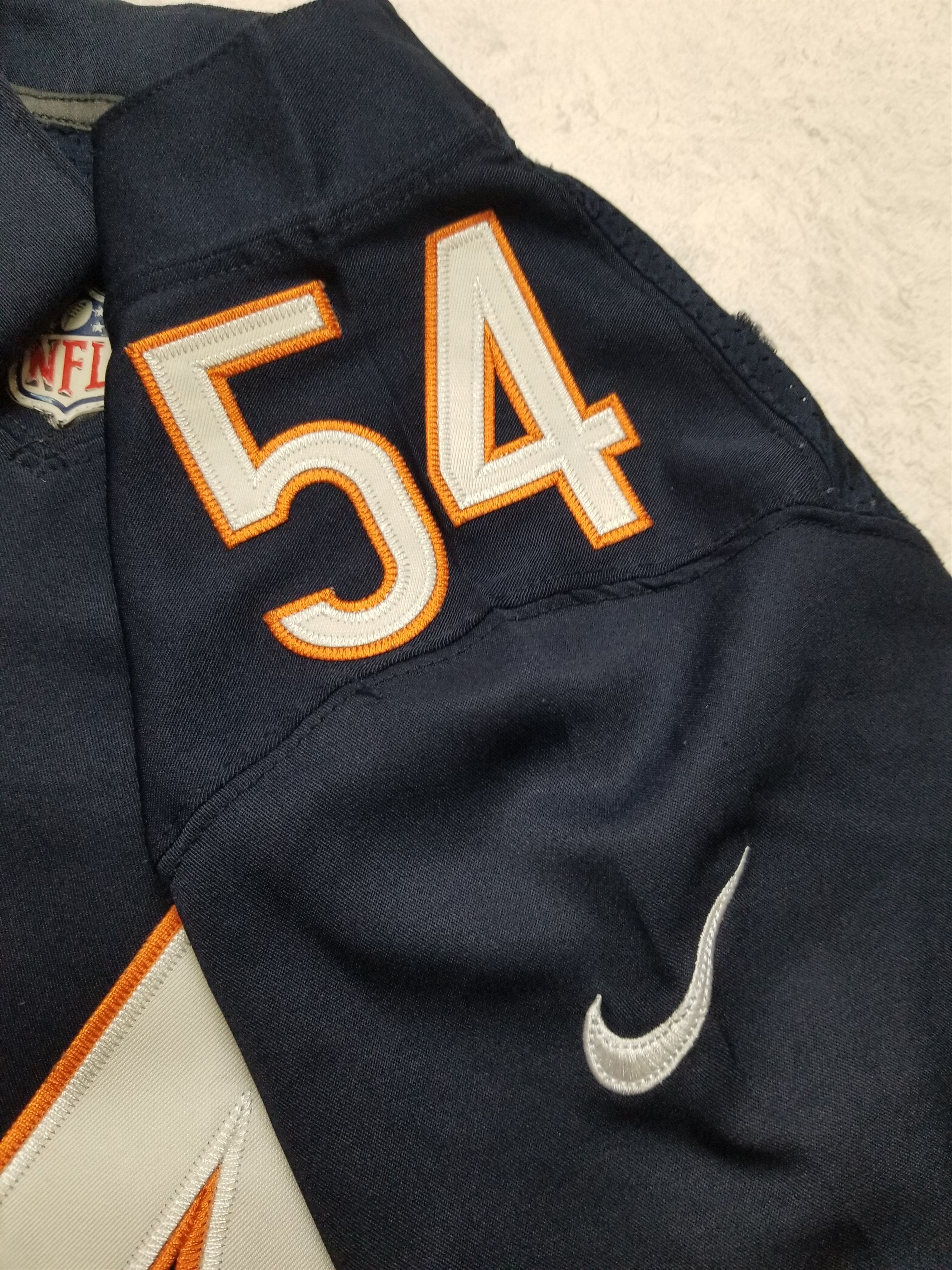 Nike On Field Elite Brian Urlacher #54 Sewn Chicago Bears Jersey Size US S / EU 44-46 / 1 - 9 Thumbnail