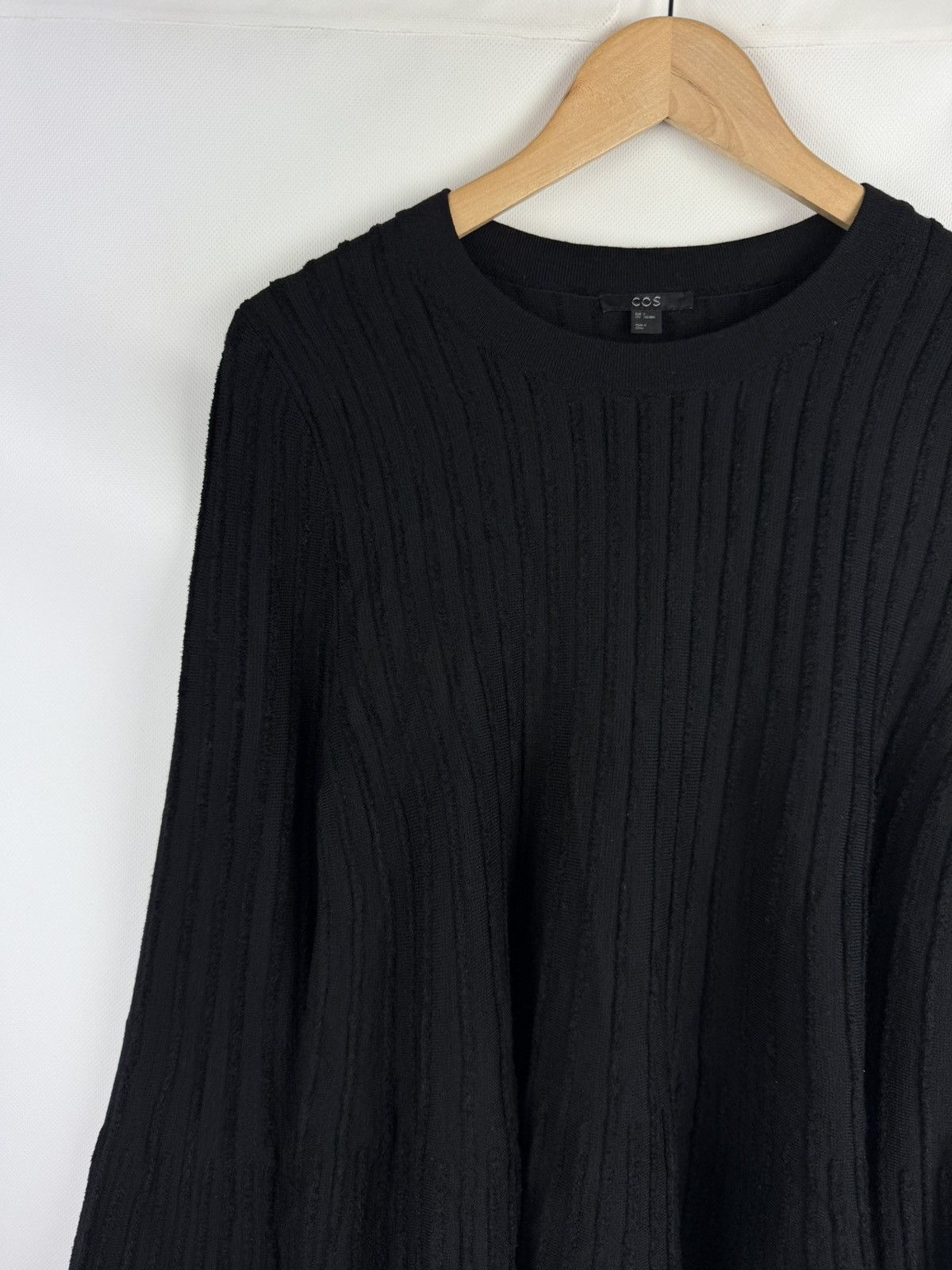 Cos Cos Bell Sleeve Ribbed Lagenlook Wool Sweater Pullover Size S / US 4 / IT 40 - 4 Thumbnail