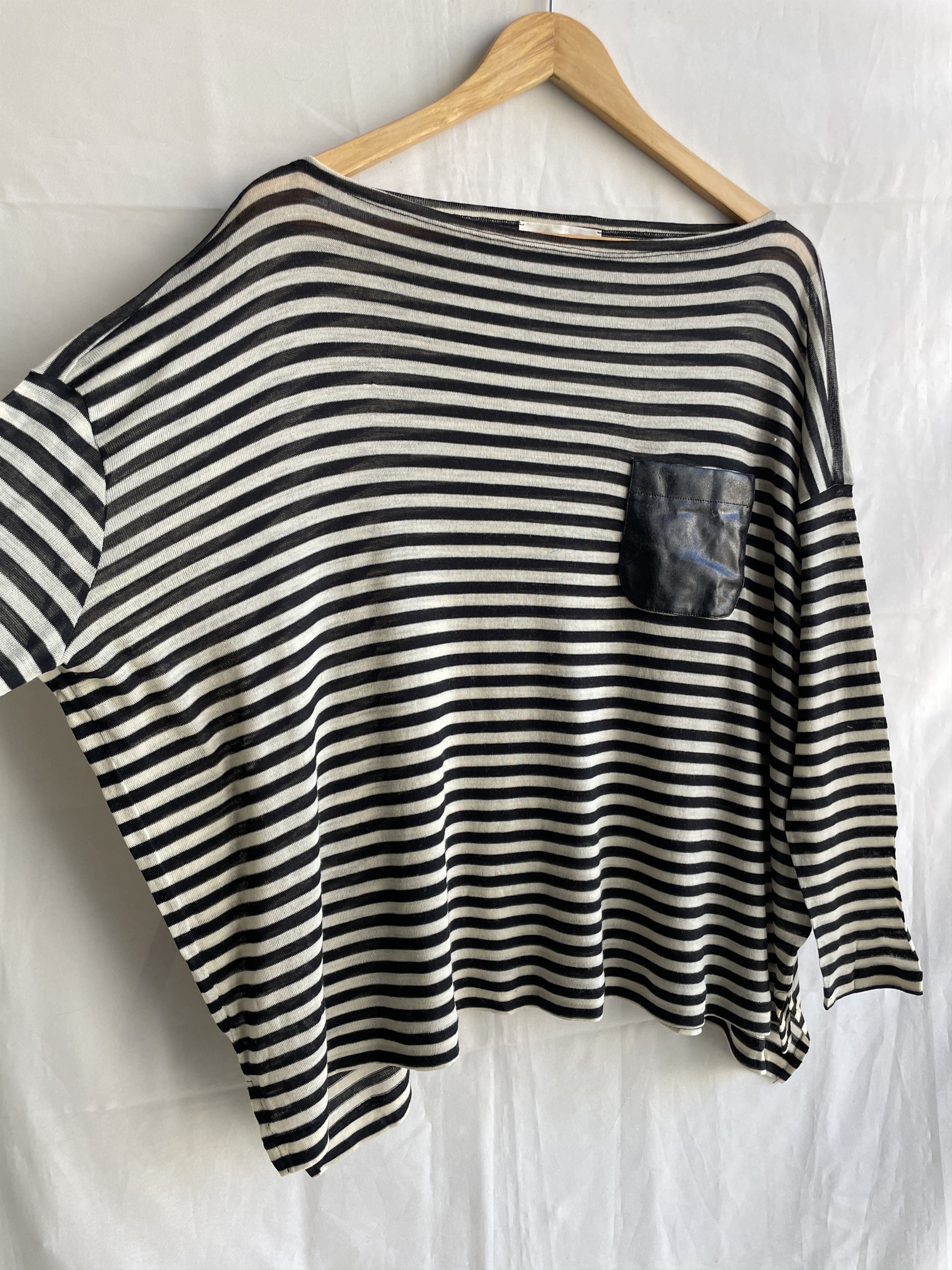 Other Jucca Women Striped Fleece Wool Oversized Lighweight Sweater Size M / US 6-8 / IT 42-44 - 3 Thumbnail