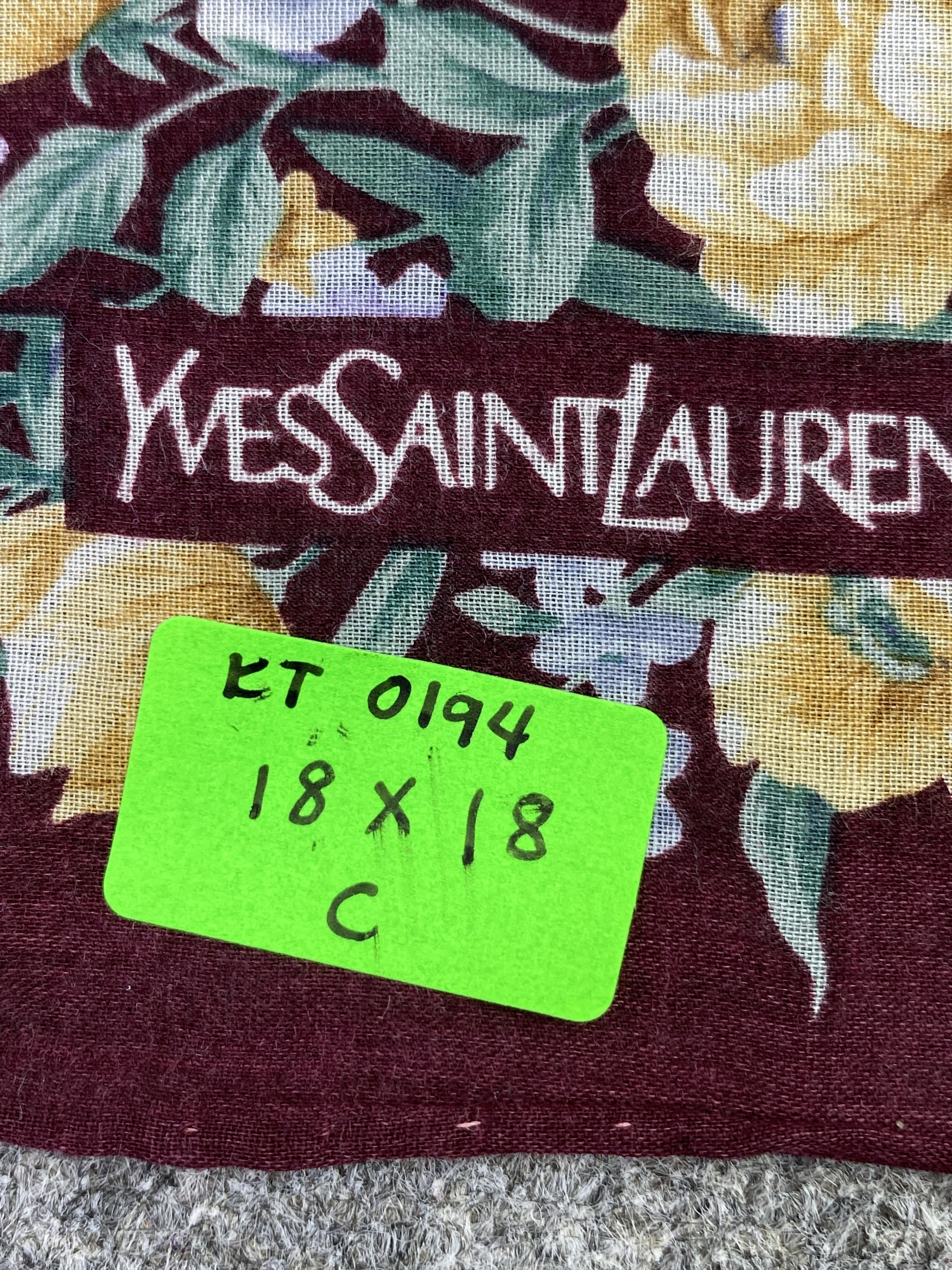 Yves Saint Laurent Yves Saint Laurent Handkerchief / Neckerchief KT0194 Size ONE SIZE - 8 Thumbnail