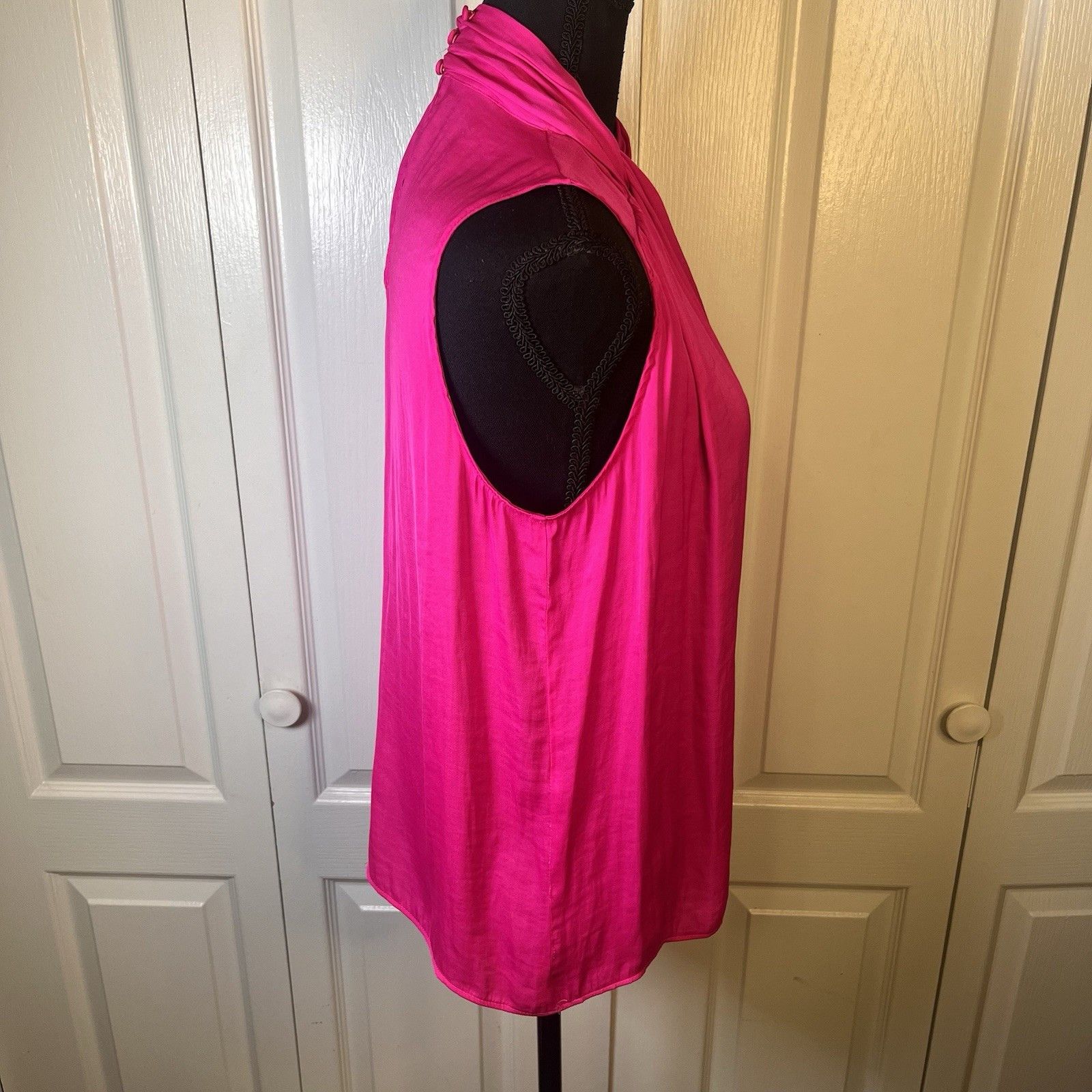 Other Naked Zebra Tank Top Sz S Hot Pink Twisted High Neck Barbie Size S / US 4 / IT 40 - 4 Thumbnail