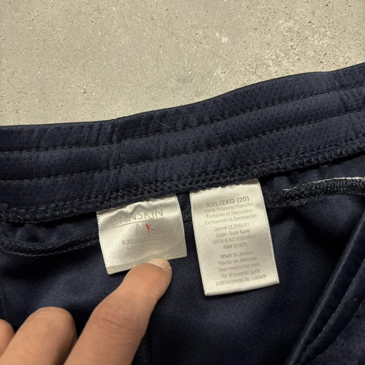 Japanese Brand × Vintage Crazy Vintage Y2K/2000s Navy Blue White Striped Essential Sweatpants! Size US 34 / EU 50 - 5 Thumbnail