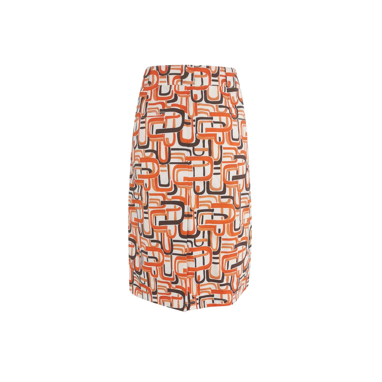 Prada Prada Graphic Print Cotton Midi Skirt Size 40 Size 27" / US 4 / IT 40 - 1 Thumbnail