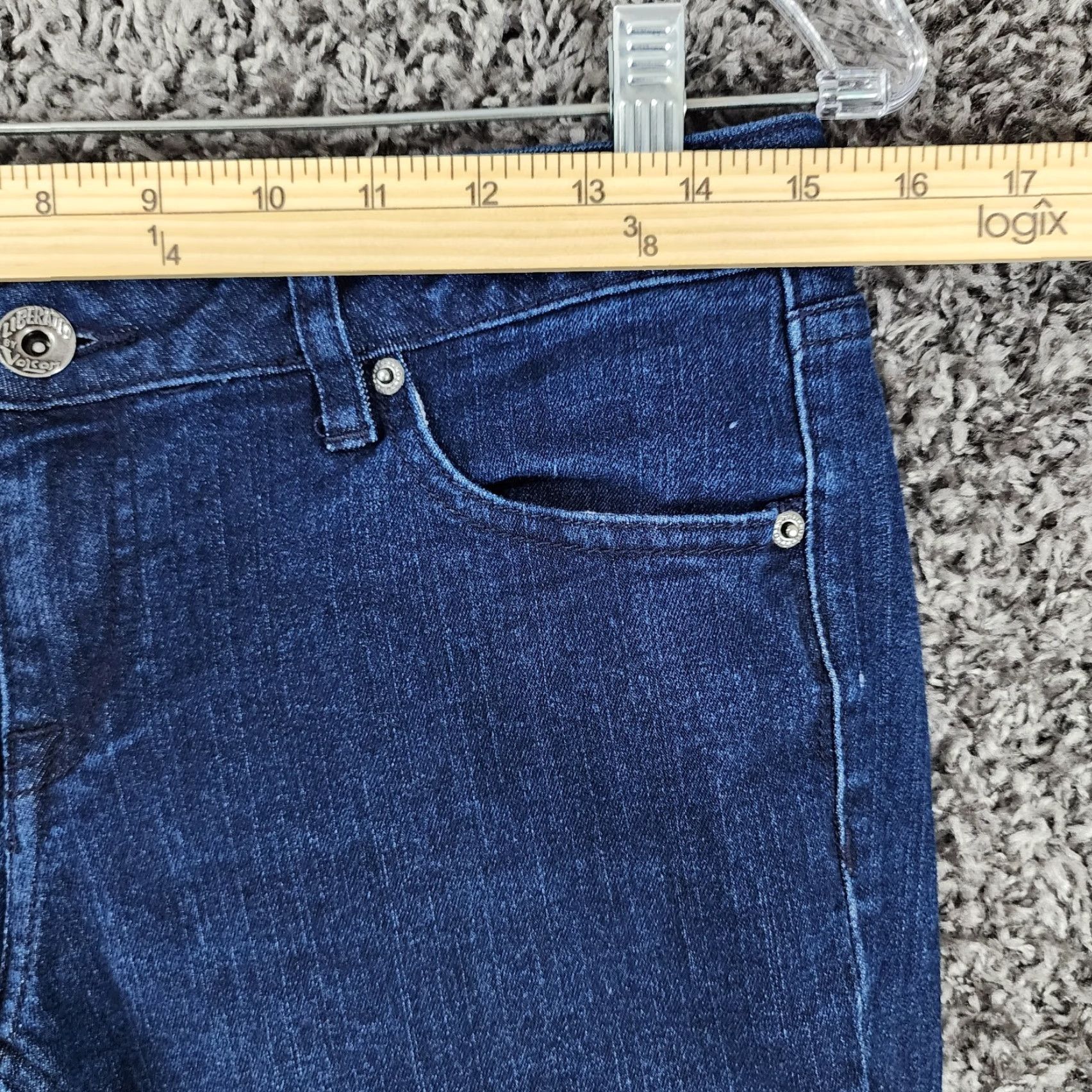 Volcom Volcom Jeans Size 9 Blue Stix Skinny Shortie Fit Stretch Womens Size 30" / US 8 / IT 44 - 4 Thumbnail