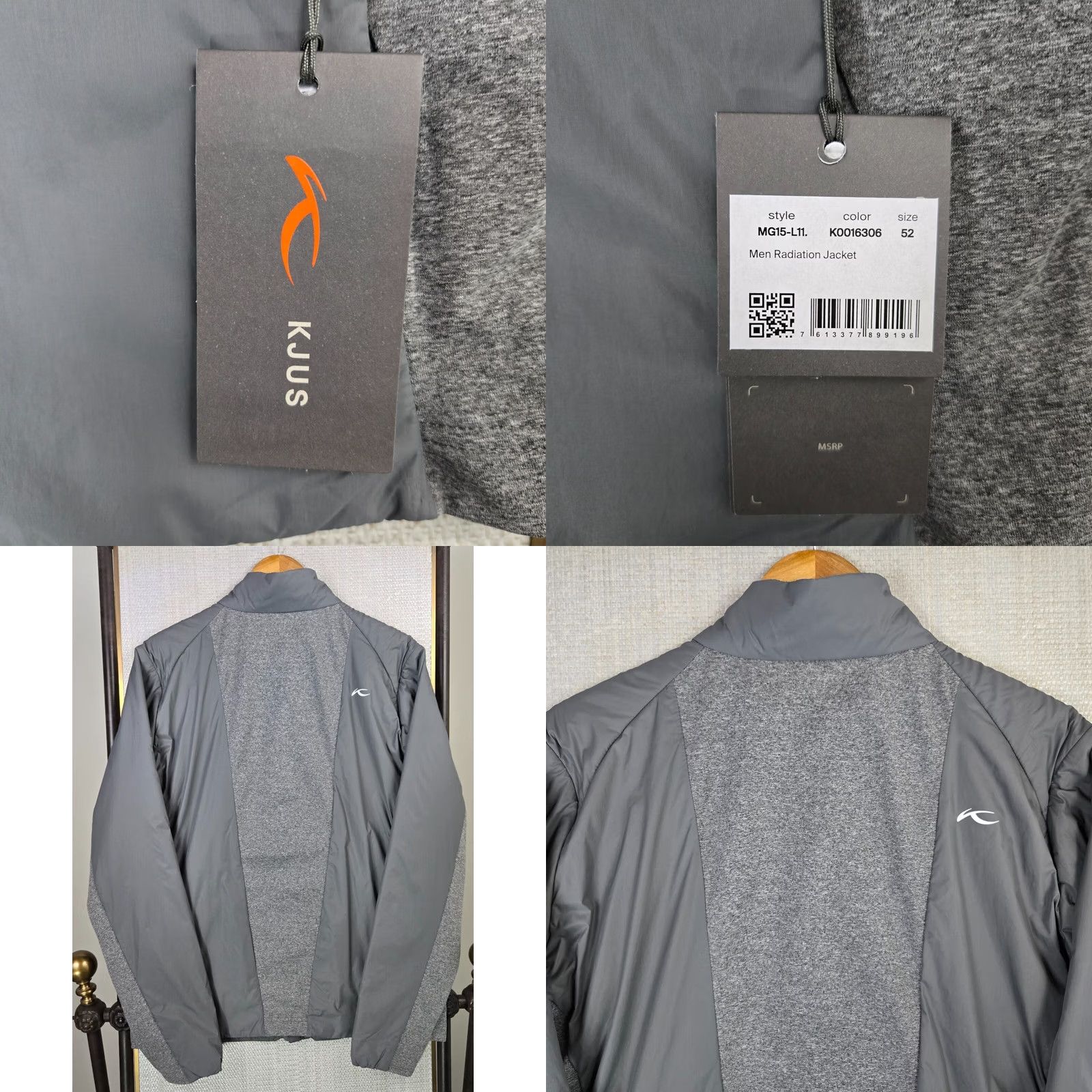 KJUS KJUS Men's Full Zip Insulated Windproof Hybrid Jacket Golf Casual Gray Large Size US L / EU 52-54 / 3 - 8 Thumbnail