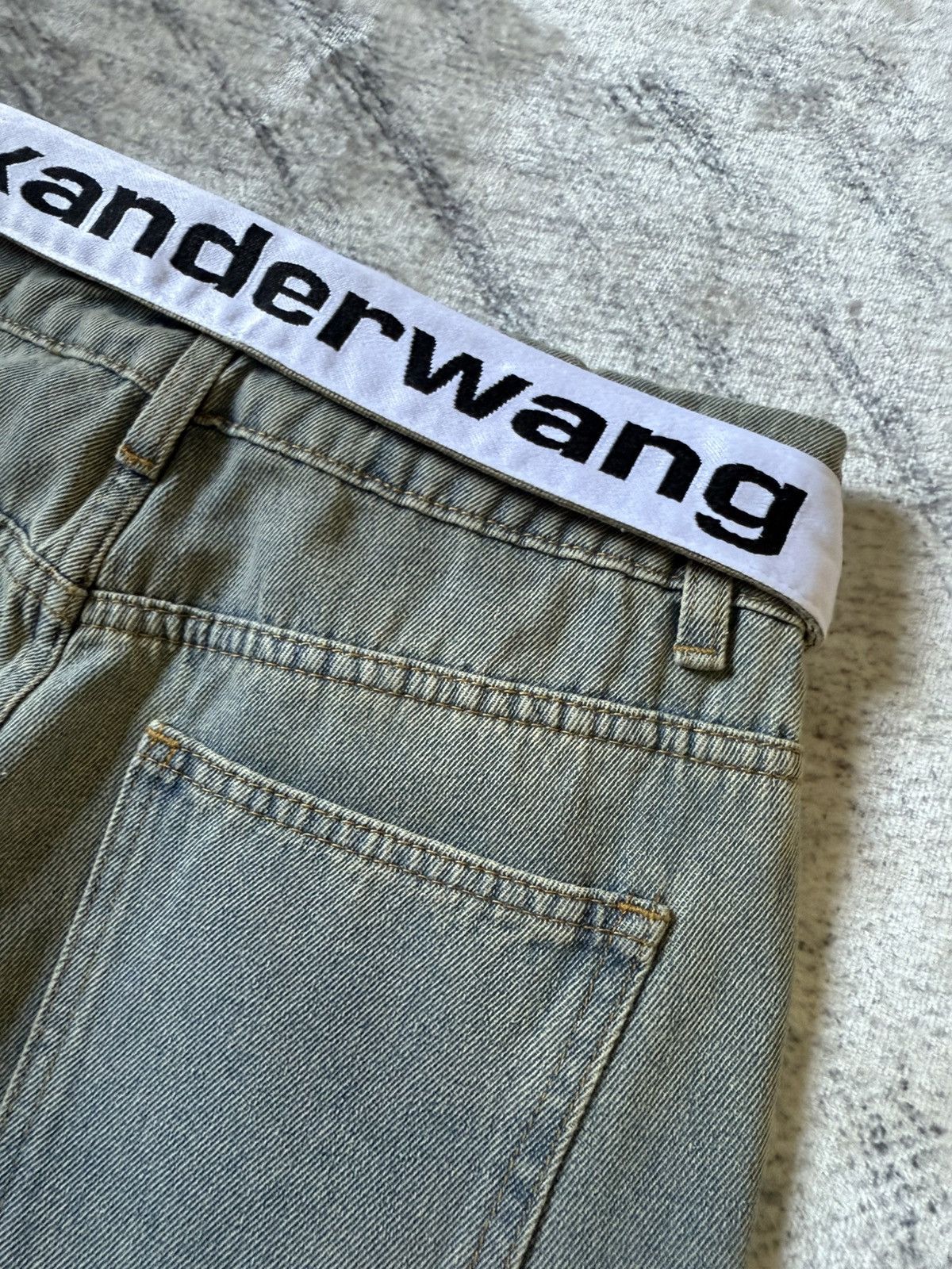 Alexander Wang Alexander Wang Trompe L’oeil Collar Waist Baggy Loose Jeans Size US 27 - 18 Thumbnail