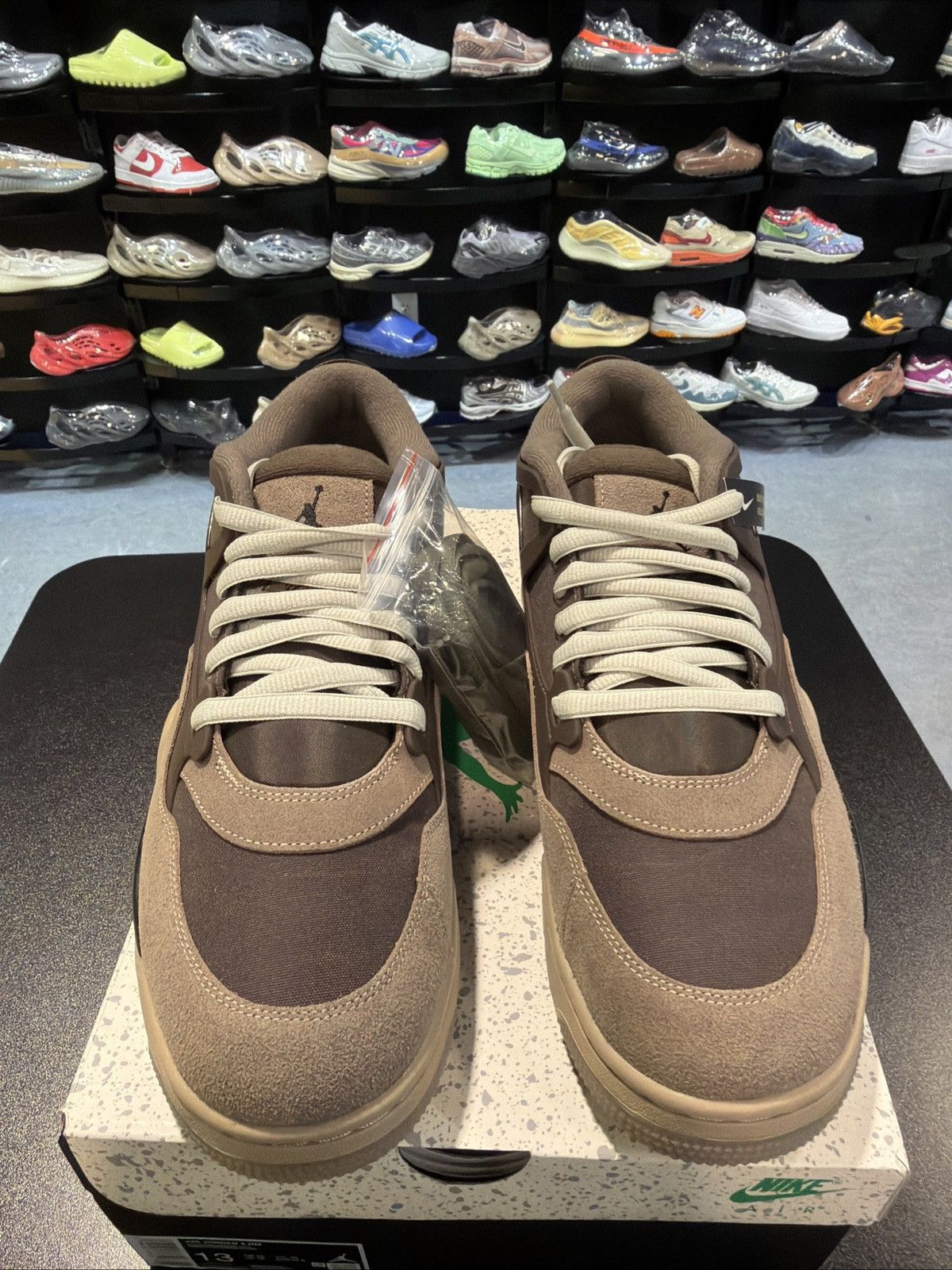Jordan Brand Air Jordan 4 RM 'Ironstone' Travis Brown Sneakers, Size 13 Size US 13 / EU 46 - 6 Thumbnail