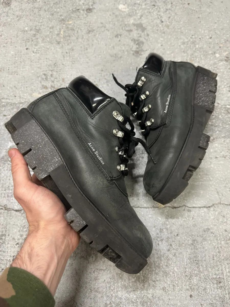 Acne Studios Acne Studios Black Hiking Leather Boots Size US 7 / EU 40 - 1 Thumbnail