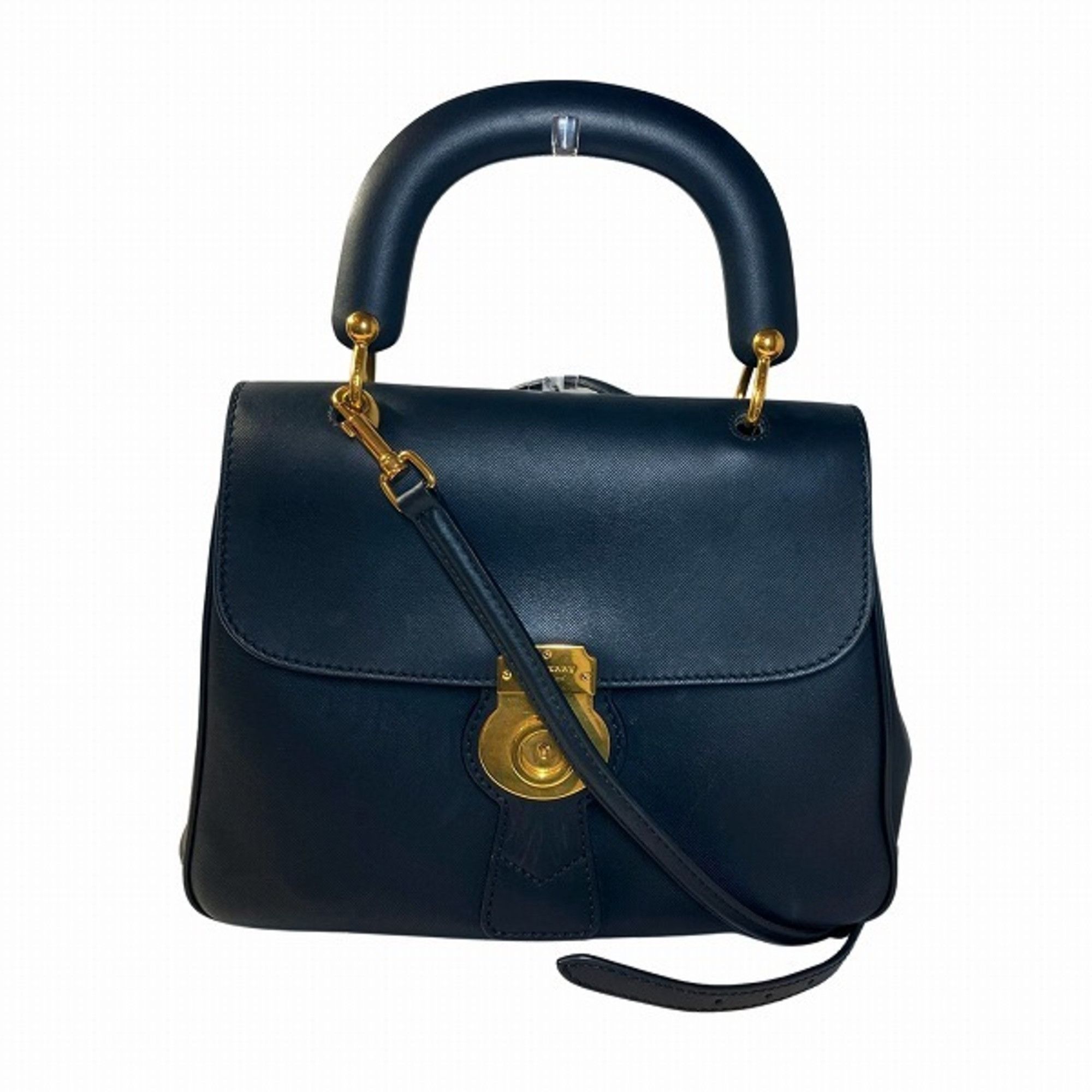 image of Burberry Top Handle Dk88 2Way Bag Handbag Shoulder Ladies in Black, Women's