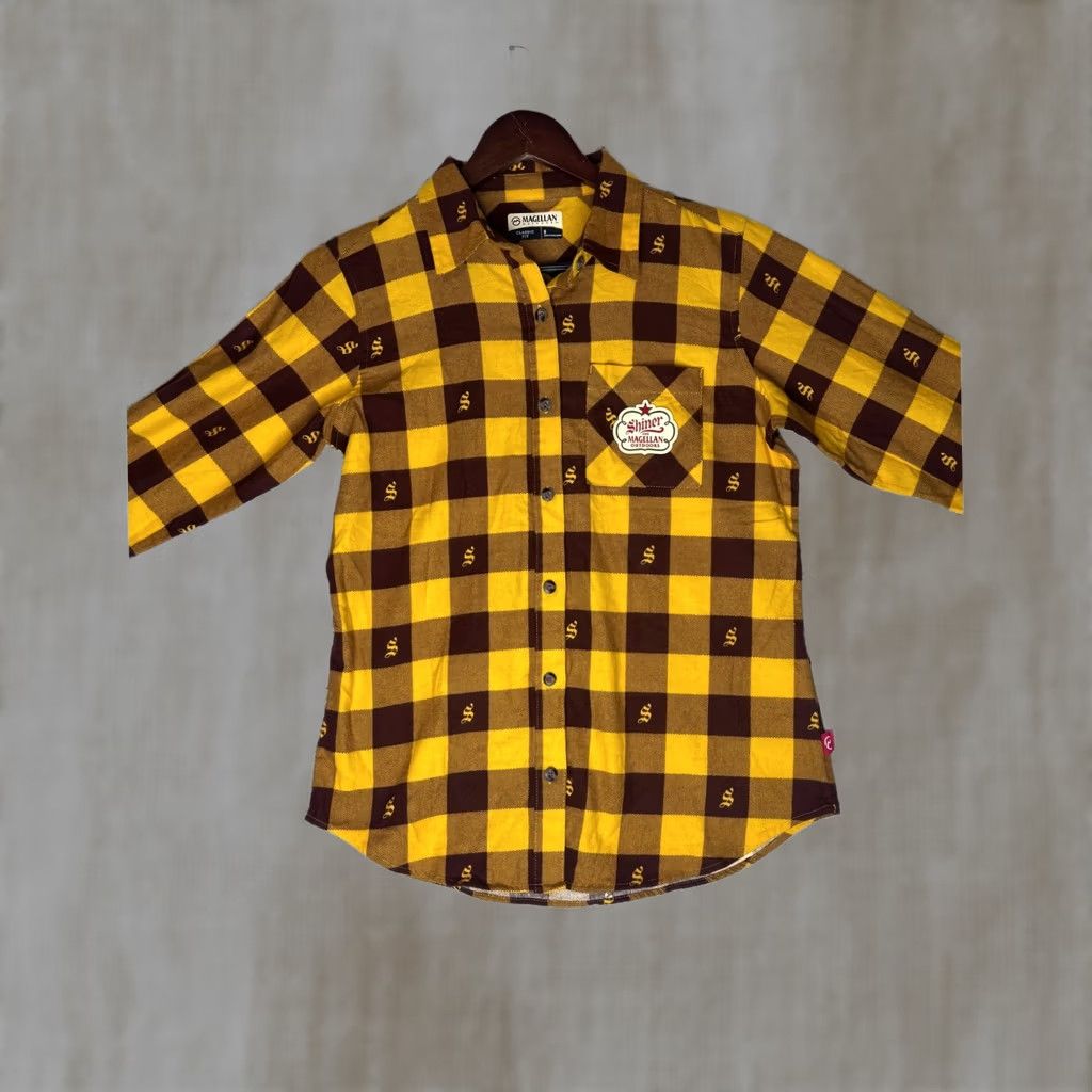 Vintage Magellan Outdoors Plaid Flannel Shirt Mens Small Button-Up Long Sleeve Casual Shiner Beer Patch Size US S / EU 44-46 / 1 - 1 Thumbnail