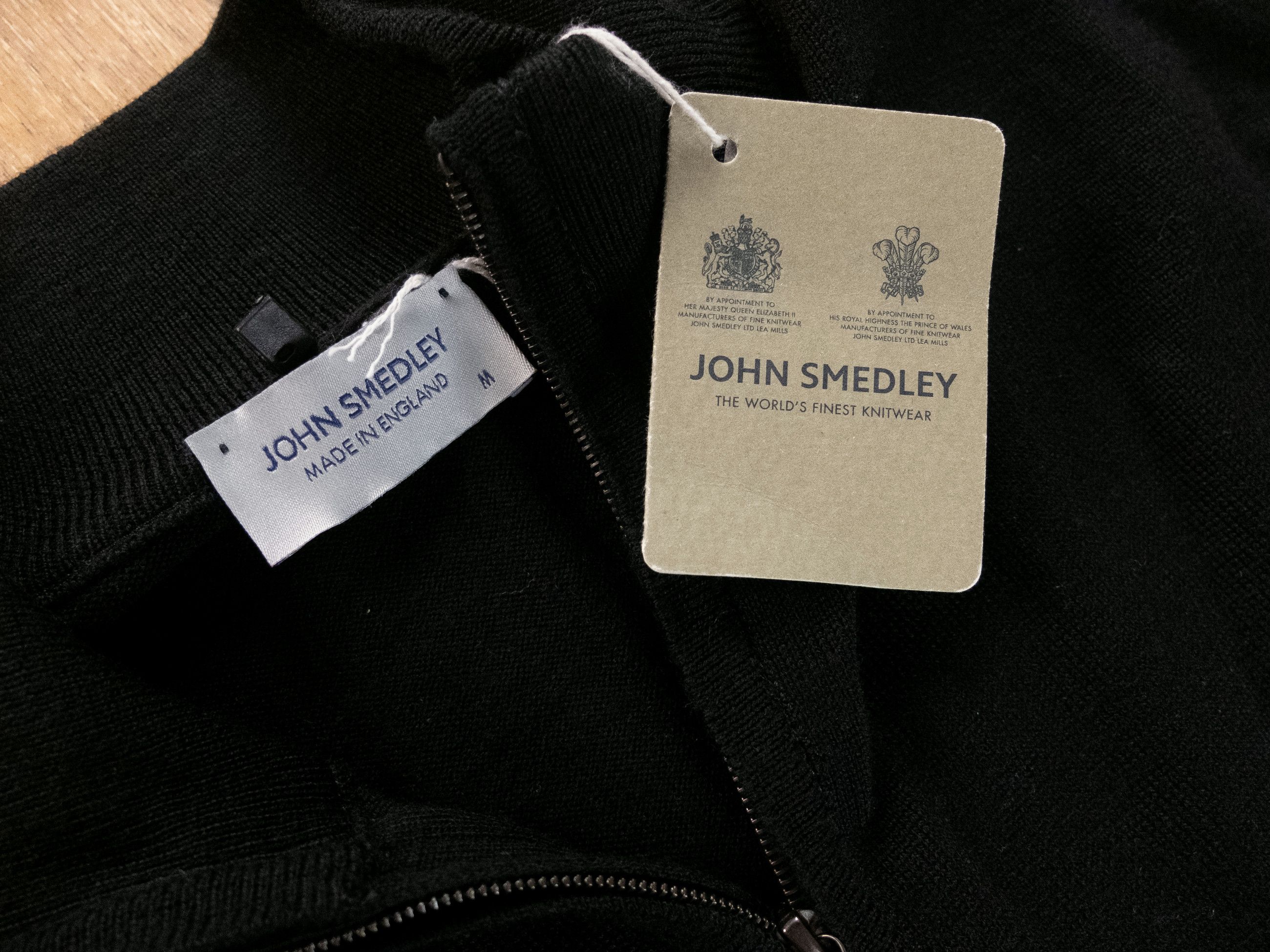 John Smedley JOHN SMEDLEY Tapton black half zip wool sweater Medium Size US M / EU 48-50 / 2 - 5 Thumbnail