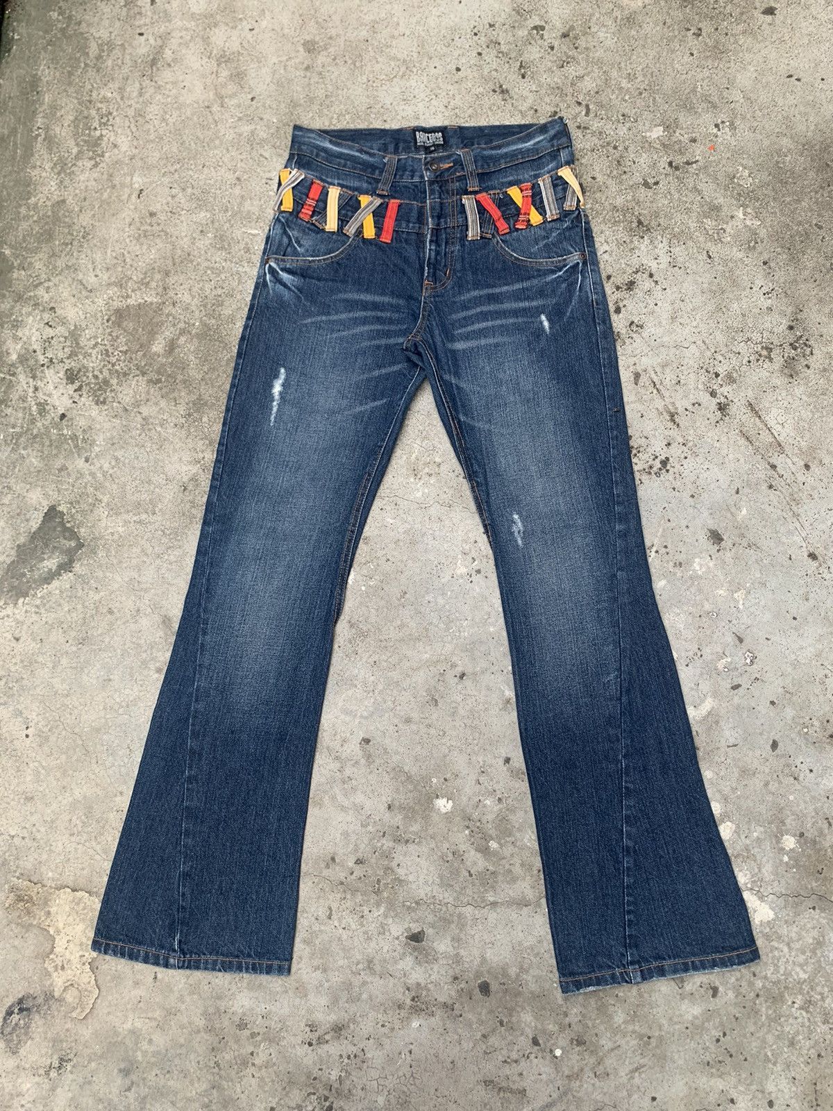 If Six Was Nine × Japanese Brand Barcedos double waist spiral cut flared jeans Size US 30 / EU 46 - 1 Thumbnail
