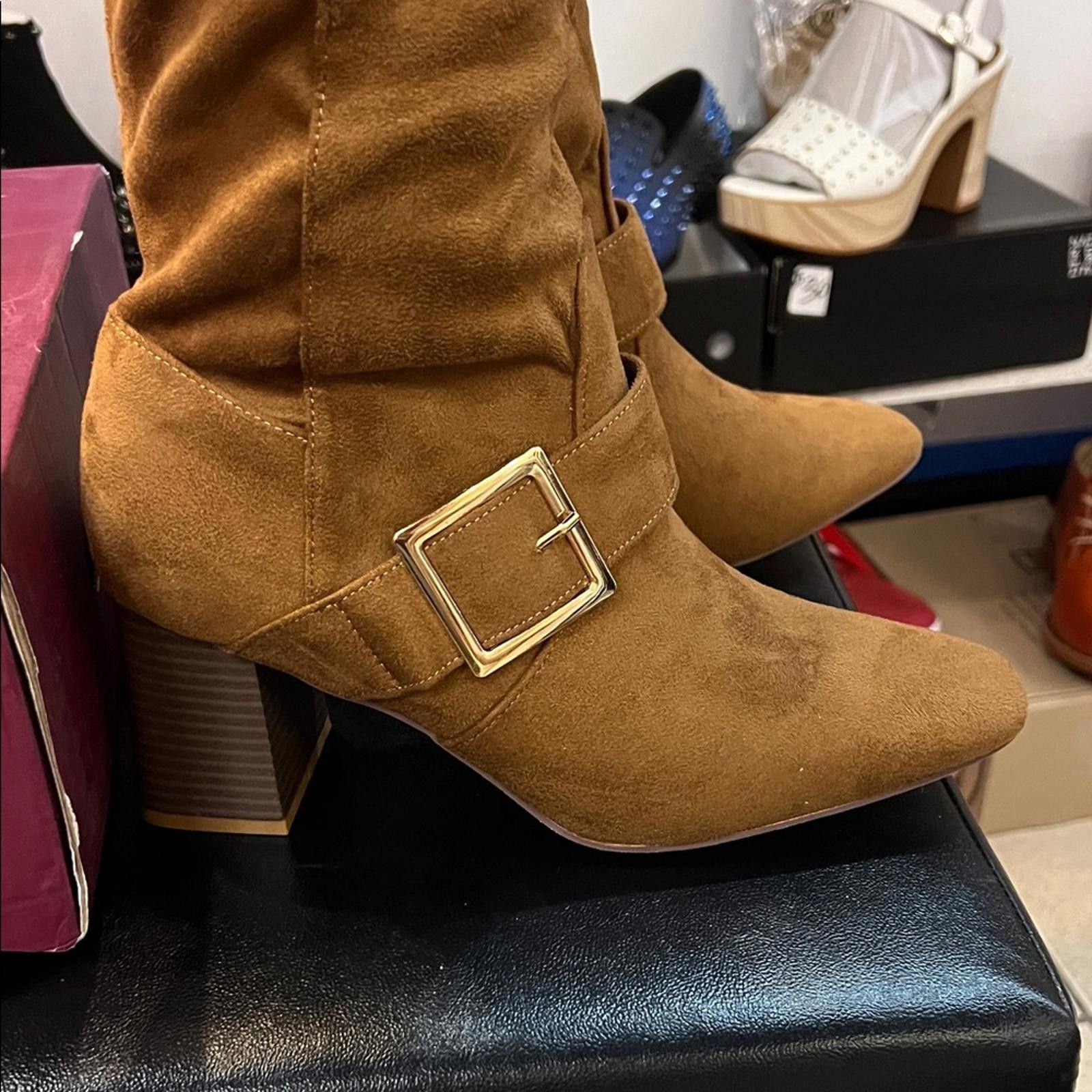 Other Brown Suede Knee-High Boots Size US 8.5 / IT 38.5 - 3 Thumbnail