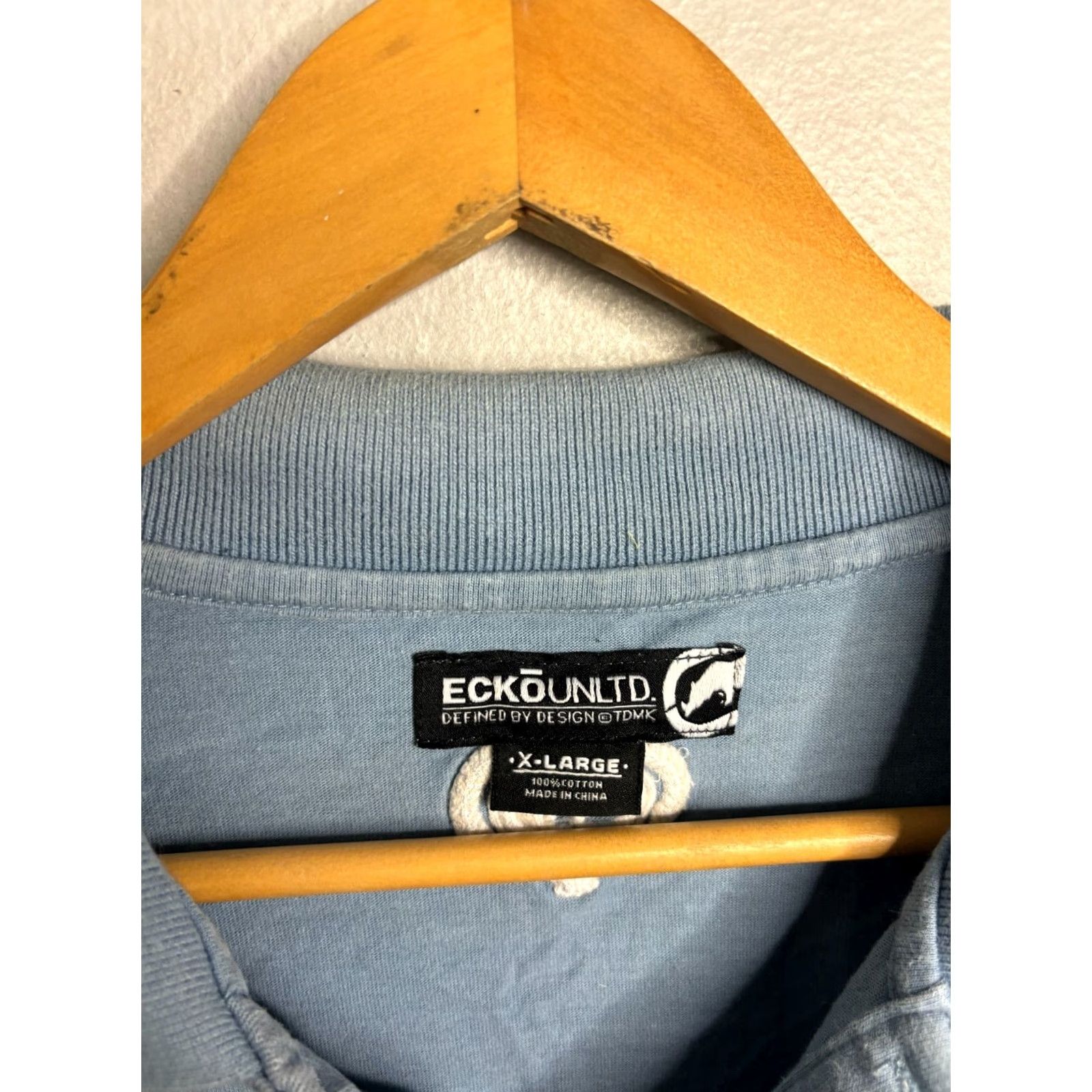 Ecko Unltd. VINTAGE Ecko Unltd Grunge Polo Shirt Short Sleeve Men XL Blue 2052 Size US XL / EU 56 / 4 - 3 Thumbnail