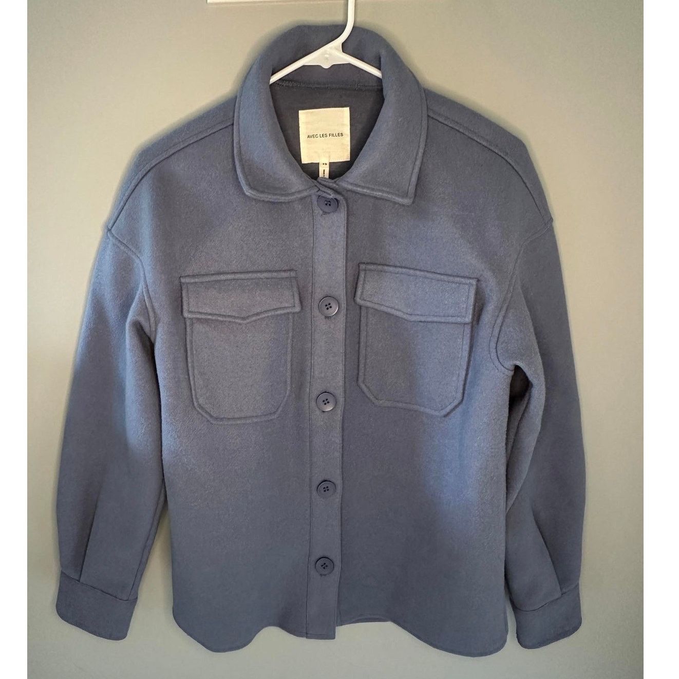 Other Avec Les Filles Boyfriend Shacket Jacket Blue Women's S Size S / US 4 / IT 40 - 1 Thumbnail