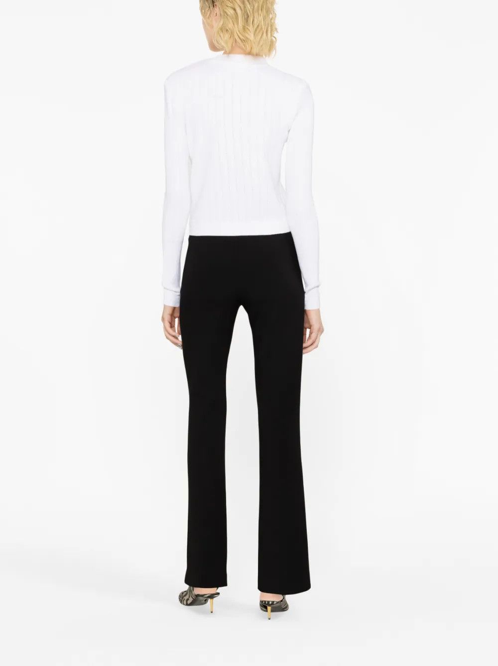 Balmain o1s1wg110825 Button Embellished Knitted Cardigan in White Size L / US 10 / IT 46 - 4 Thumbnail