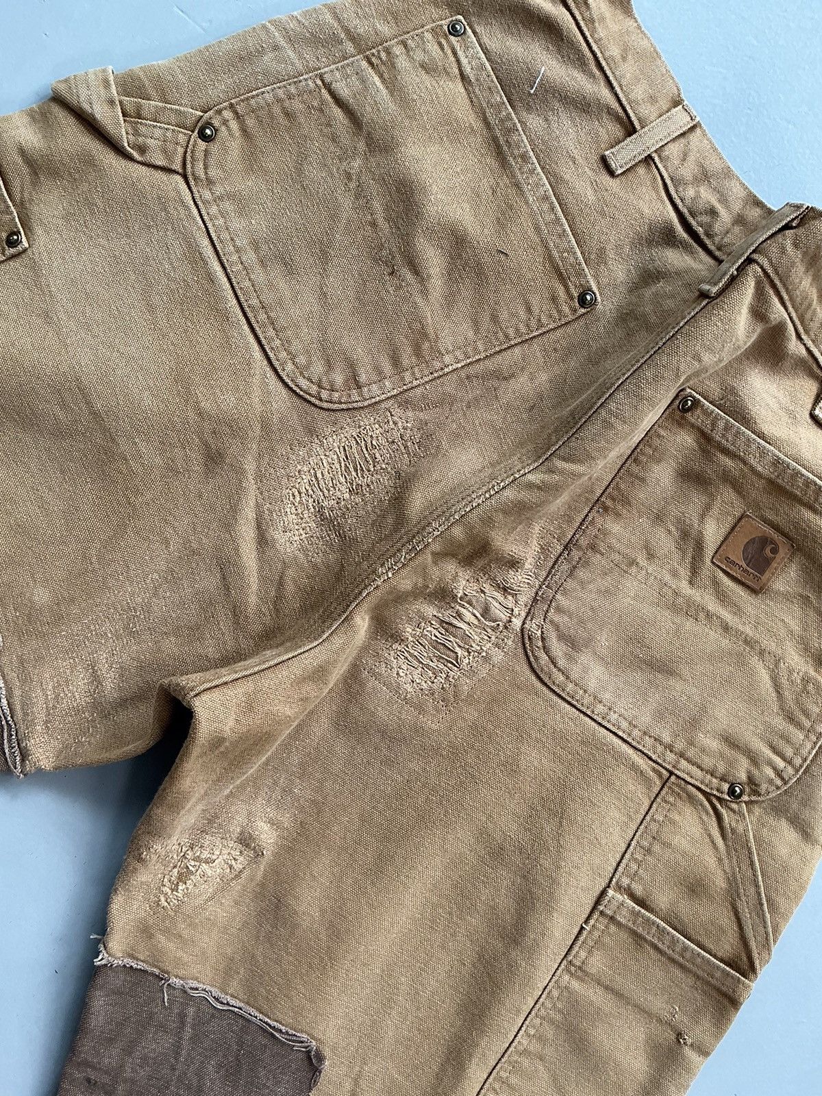 Carhartt Vintage Carhartt B136 BRN double knee rework workwear denim Size US 34 / EU 50 - 12 Thumbnail