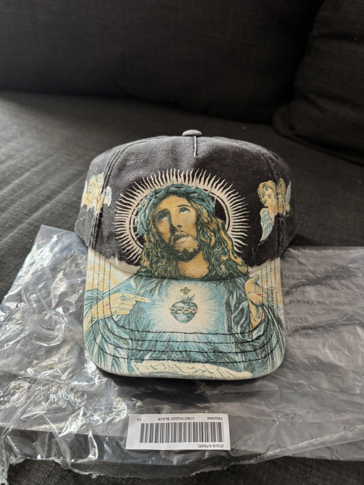 Supreme Supreme Jesus 5-Panel Hat Black | Grailed