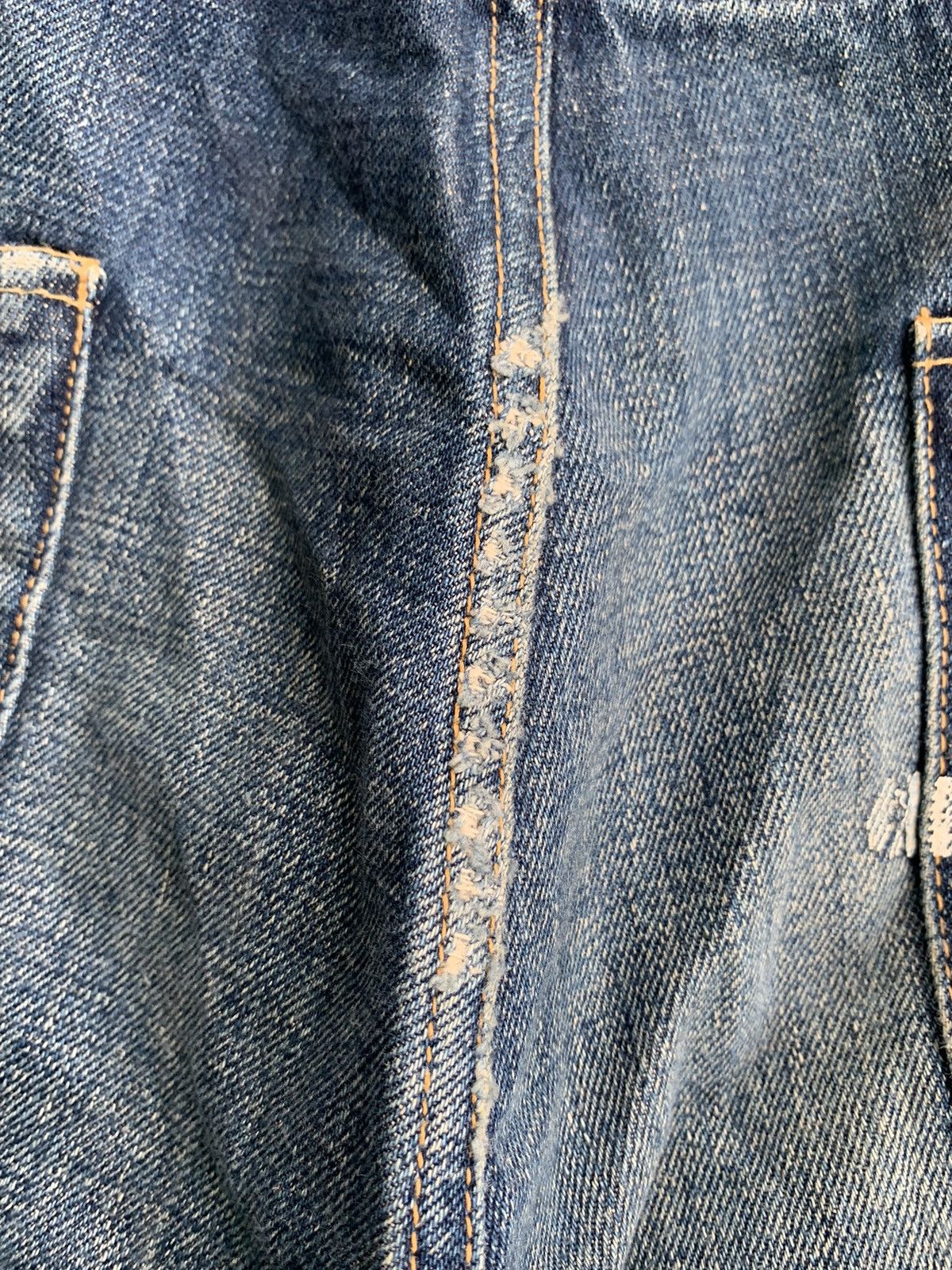 If Six Was Nine × Jean × WHIZ LIMITED Whiz Limited Japan Ripped Selvedge Distressed Denim Size US 35 - 23 Thumbnail