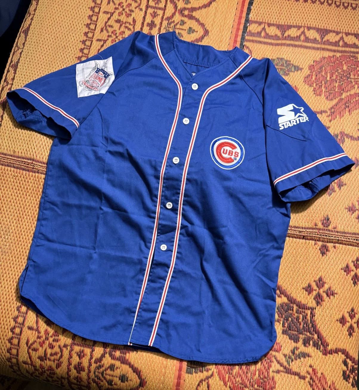 MLB Vintage 90s Chicago Cubs Starter Jersey Size US L / EU 52-54 / 3 - 1 Thumbnail