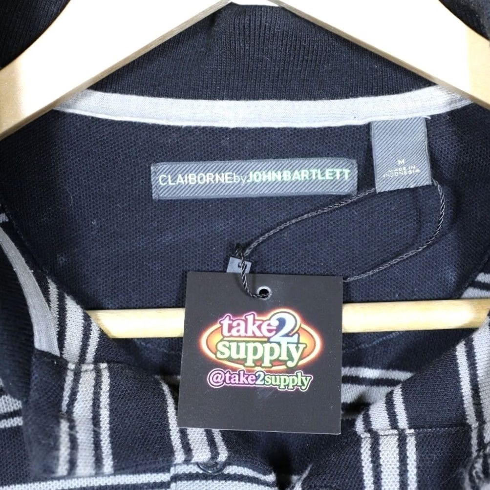 Vintage JOHN BARTLETT Claiborne Polo Shirt Mens Medium Black Short Sleeve Size US M / EU 48-50 / 2 - 7 Thumbnail