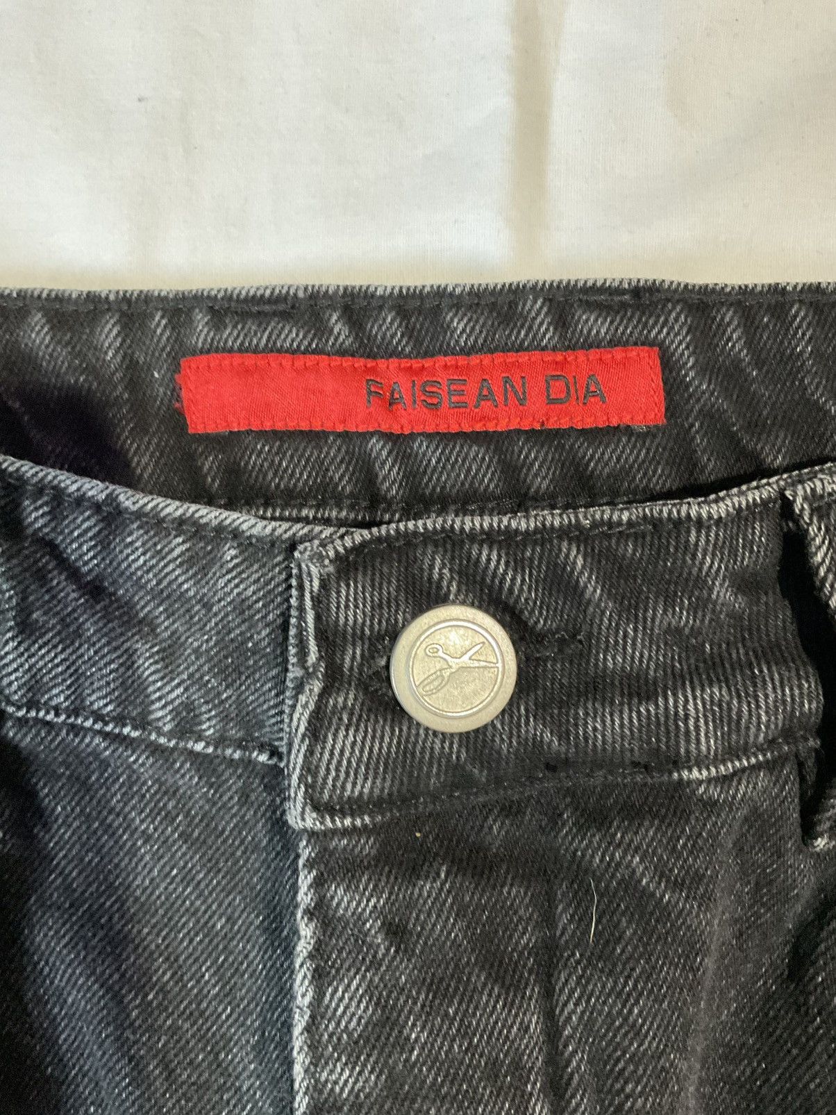 Japanese Brand Faisean Dia Black Perimeter Jeans Size US 34 / EU 50 - 4 Thumbnail