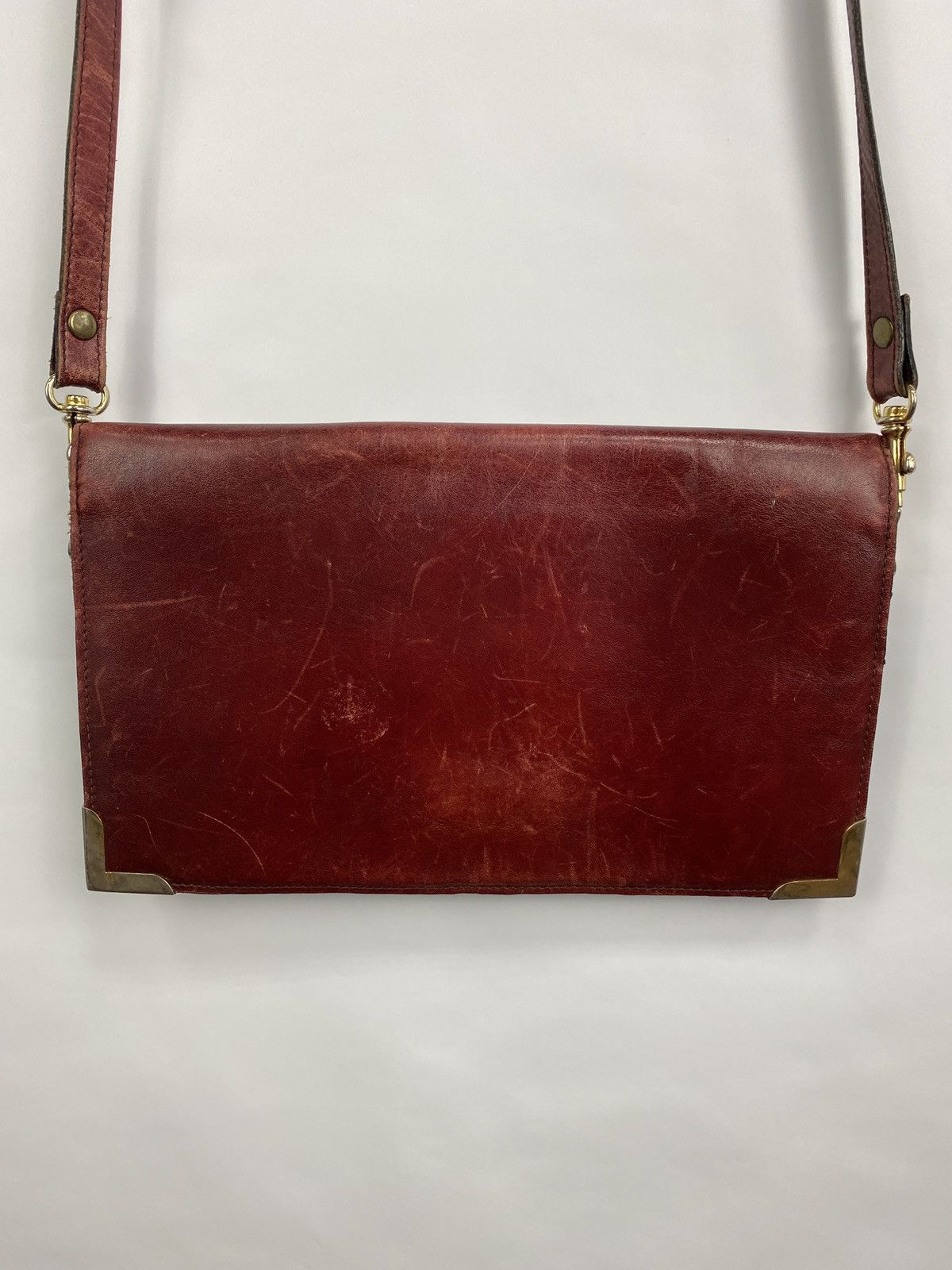 Gucci 🇮🇹 Vintage 1980 Gucci Leather Bag Rare Retro Hype Y2K Size ONE SIZE - 3 Thumbnail