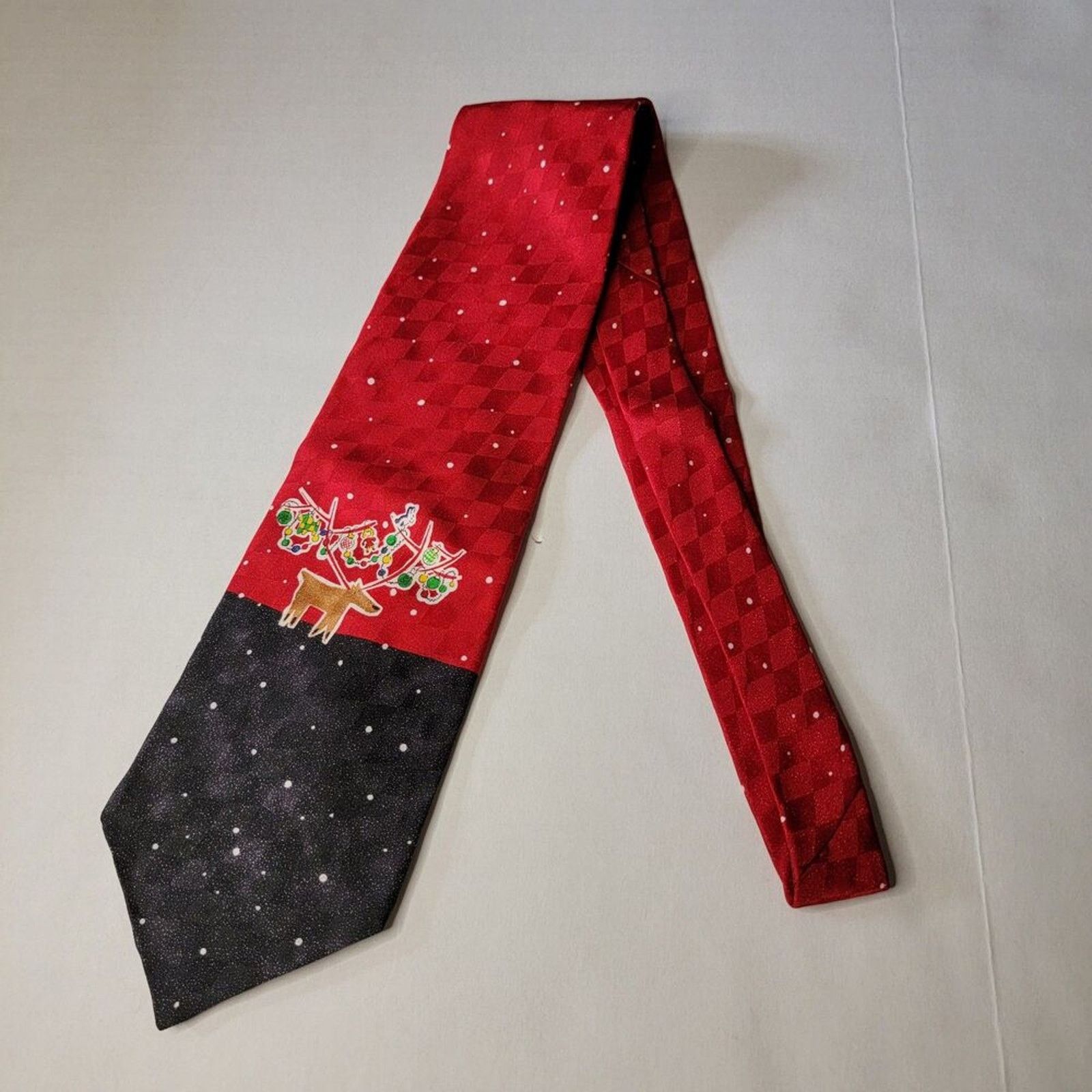 Other Cool Yule Hallmark Design Collection Christmas Tie Deer Size ONE SIZE - 3 Thumbnail