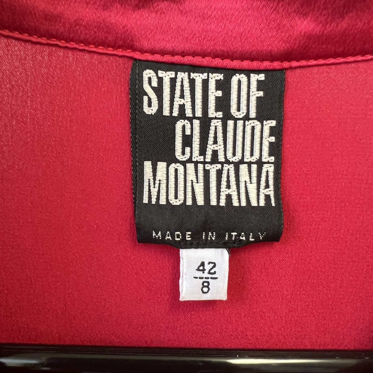 Claude Montana Vintage Claude Montana Silk Blouse Italy Size 42 Maroon Red Size M / US 6-8 / IT 42-44 - 10 Thumbnail