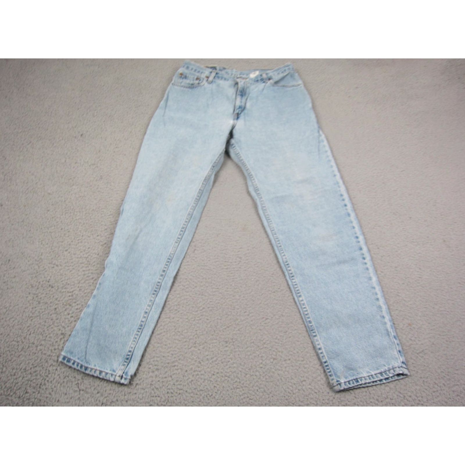 Levi's VINTAGE Levi's 550 Jeans Teens W29 L29 13 JR Blue Tapered Relaxed Fit Denim 90s Jeans Mens Womens Boys Girls Size US 29 - 6 Thumbnail
