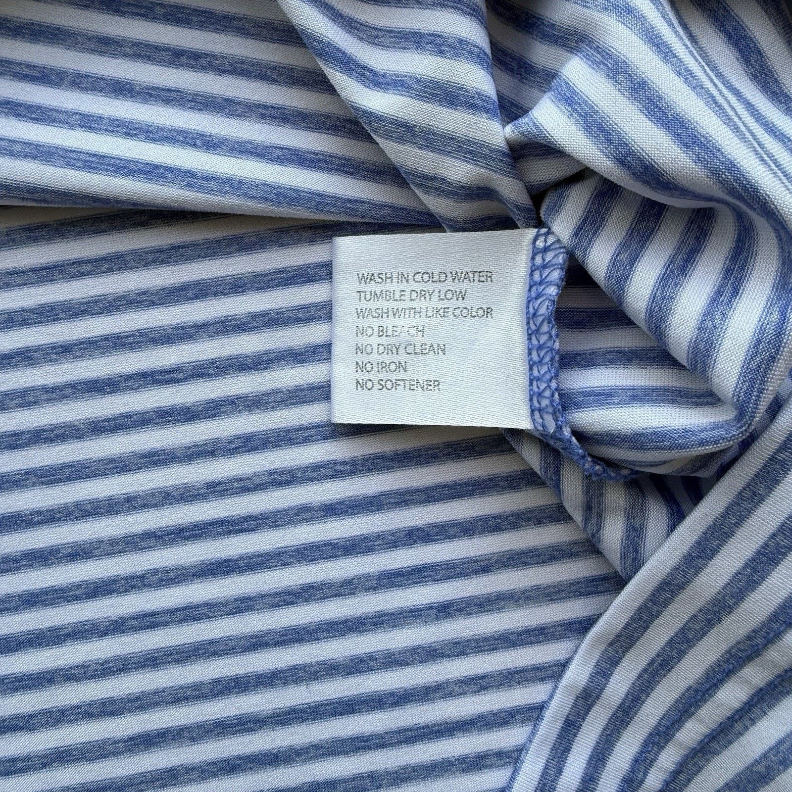 Other Rhoback Polo Shirt 3XL White Blue Striped Golf Tennis Size US XXL / EU 58 / 5 - 5 Thumbnail