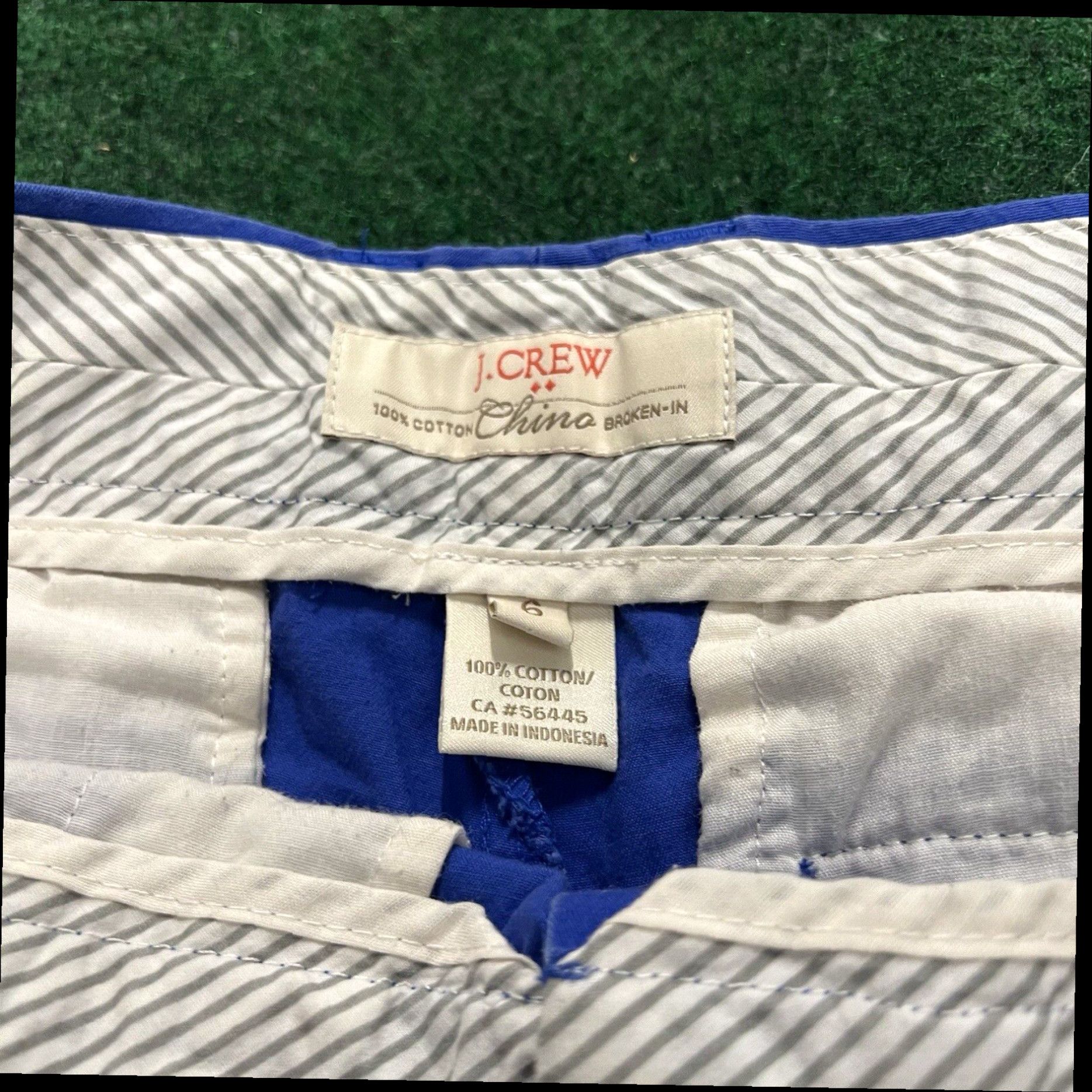 J.Crew J. Crew Women's Chino Broken In Shorts Size 6 Blue Flat Front 3 Inch Inseam Size 28" / US 6 / IT 42 - 3 Thumbnail