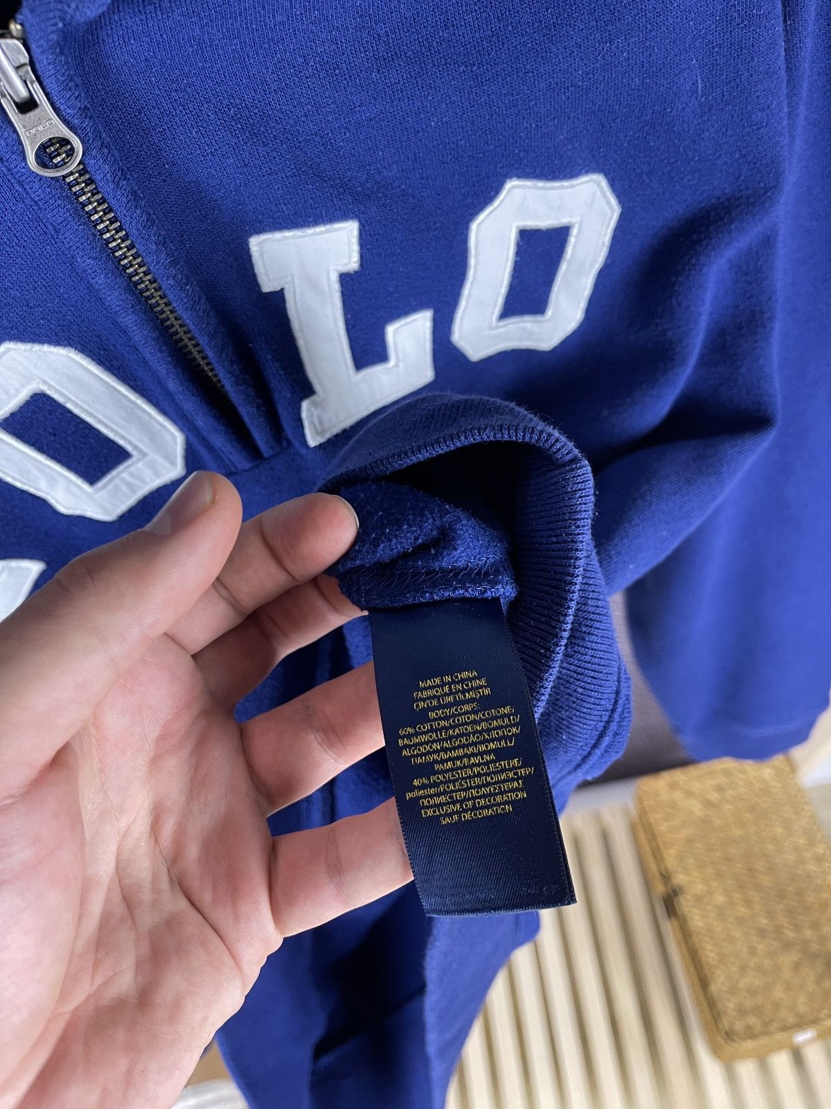 Polo Ralph Lauren Polo Ralph Lauren blue big logo 1/4 zip hoodie Size US S / EU 44-46 / 1 - 8 Thumbnail