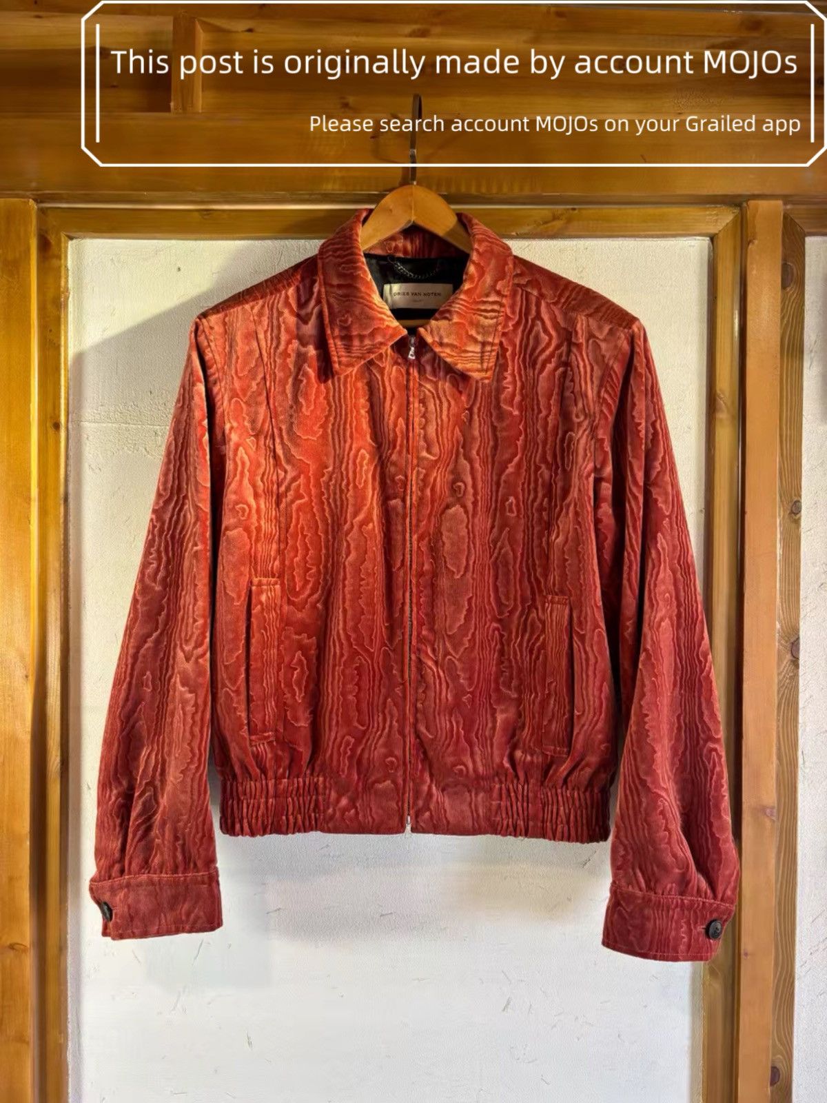 Sz 50 Dries Van Noten Halo Pattern Boxy Fit Jacket mojos4185