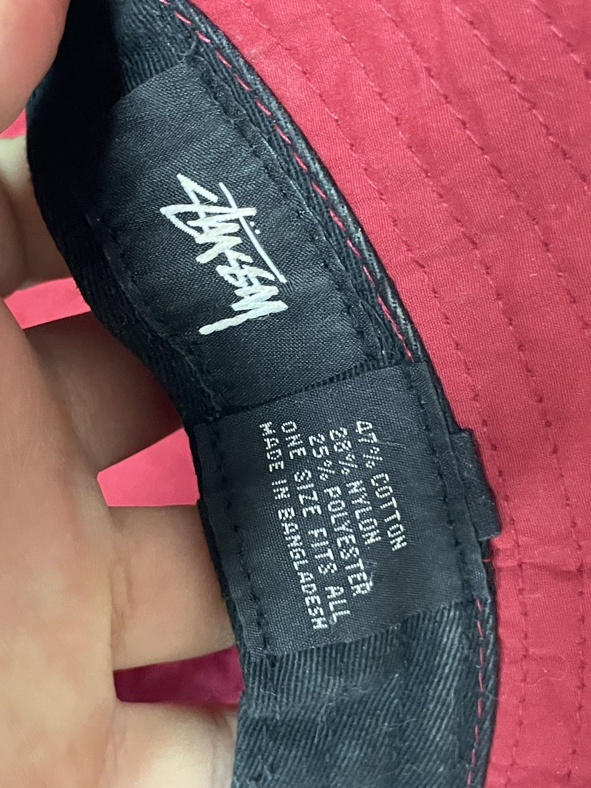 Stussy Stussy Red Nylon Bucket Hat Cap panama Size ONE SIZE - 9 Thumbnail