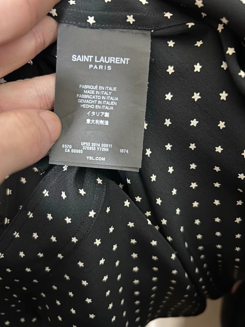 Yves Saint Laurent saint Laurent size 37 15SS Black and White Star Shirt 2503- Size US M / EU 48-50 / 2 - 6 Thumbnail