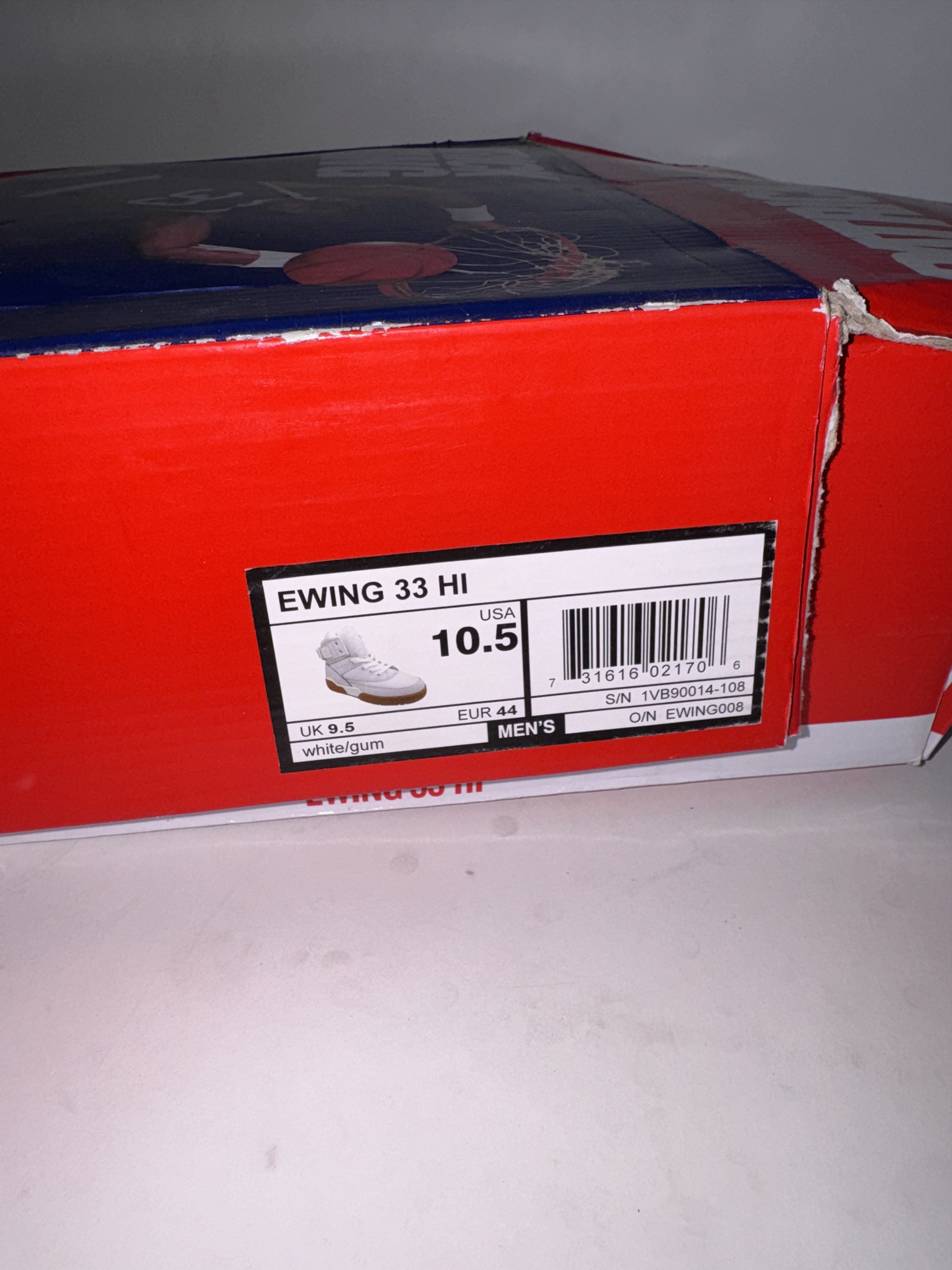 Ewing Athletics Ewing 33 Hi White Gum Size US 10.5 / EU 43-44 - 14 Thumbnail